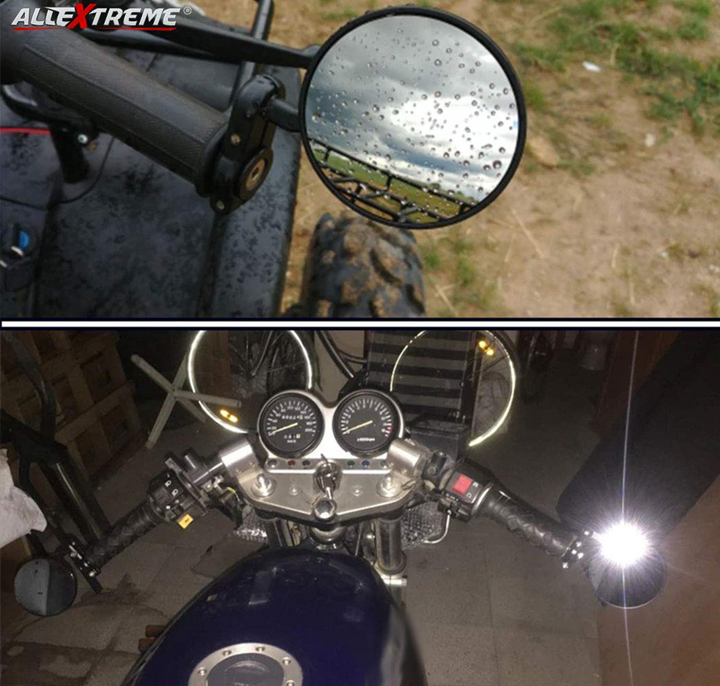 Espejo Retrovisor Lateral Handlebar End Mirror Universal Black