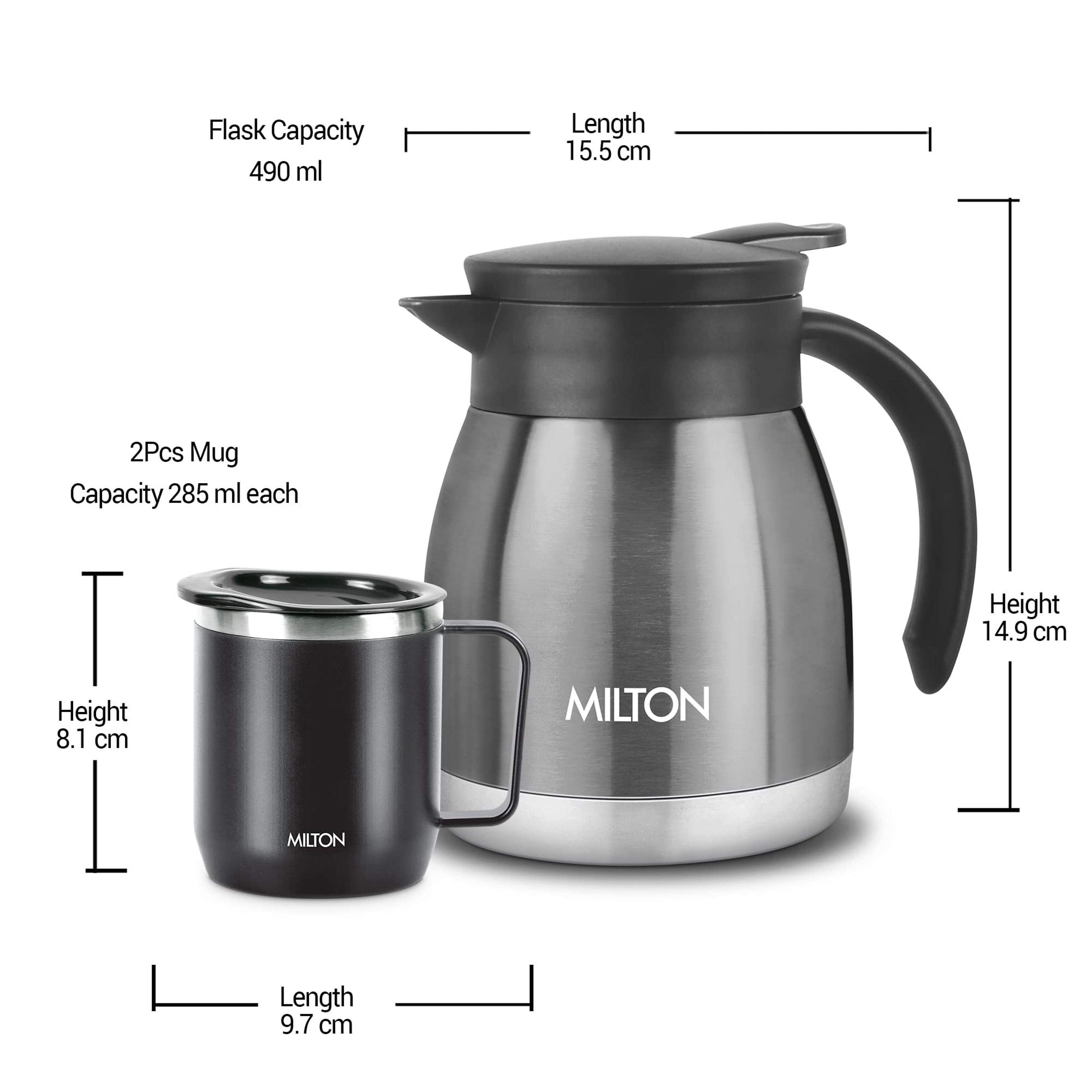 Buy Milton Stainless Steel Black Chai Coffee Thermosteel Flask
