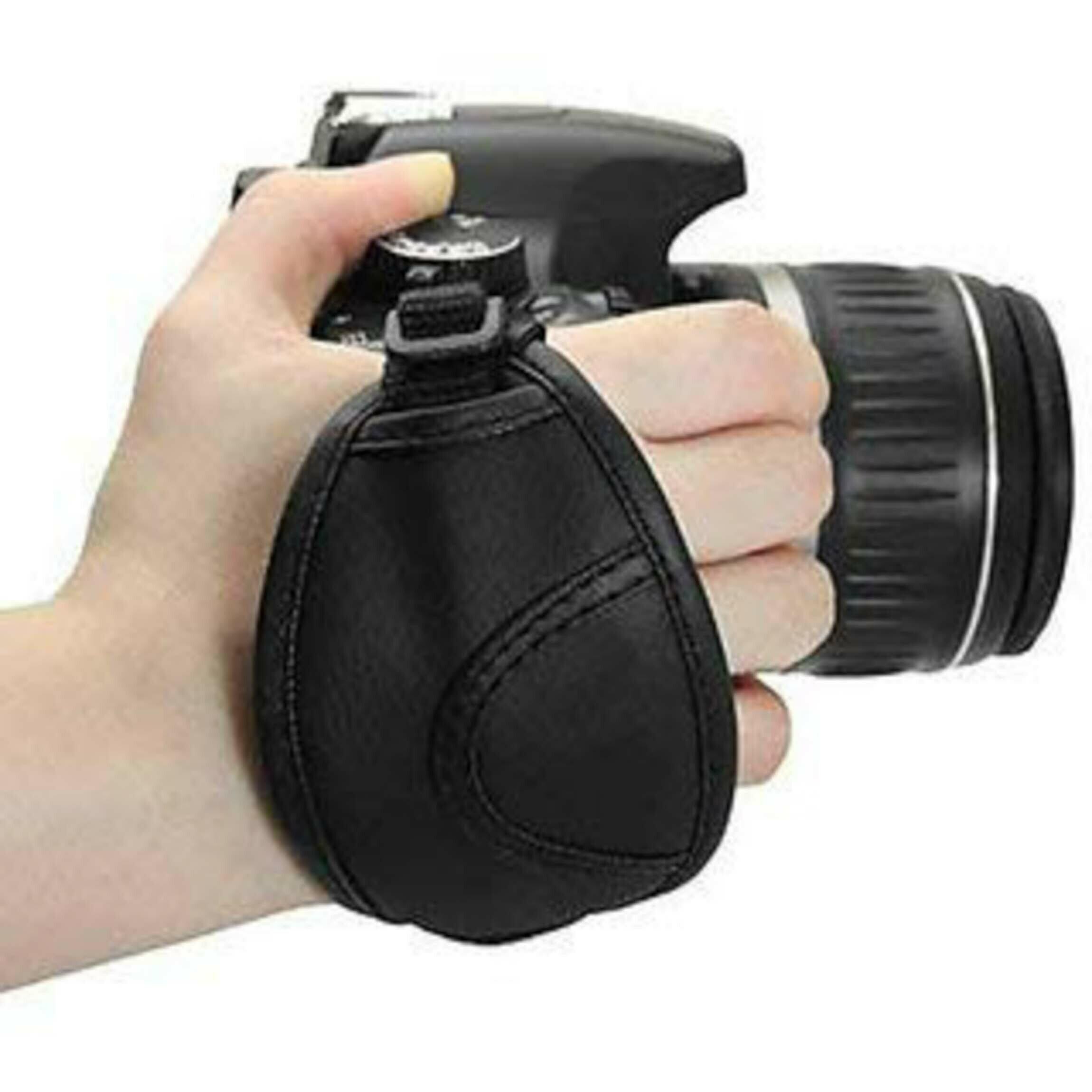 Agfa Camera Hand Wrist Grip Strap for SLR DSLR Canon Nikon PEOS Sony Pentax black 