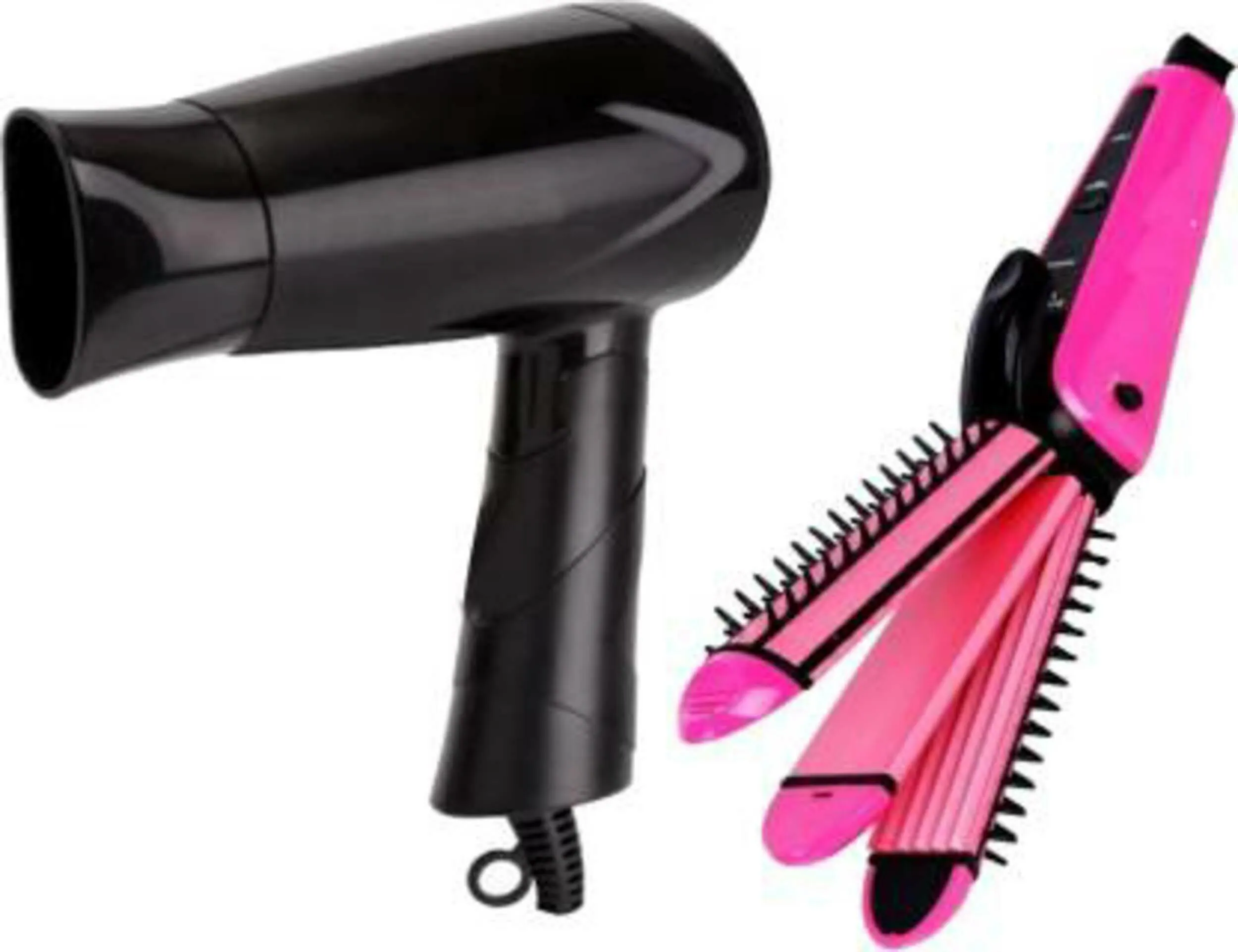 Welcome India Bazaar wib 3 IN 1 Hair Straightener Curler crimper With Heavy  Duty Hair Dryer (2 Items in the set) - JioMart