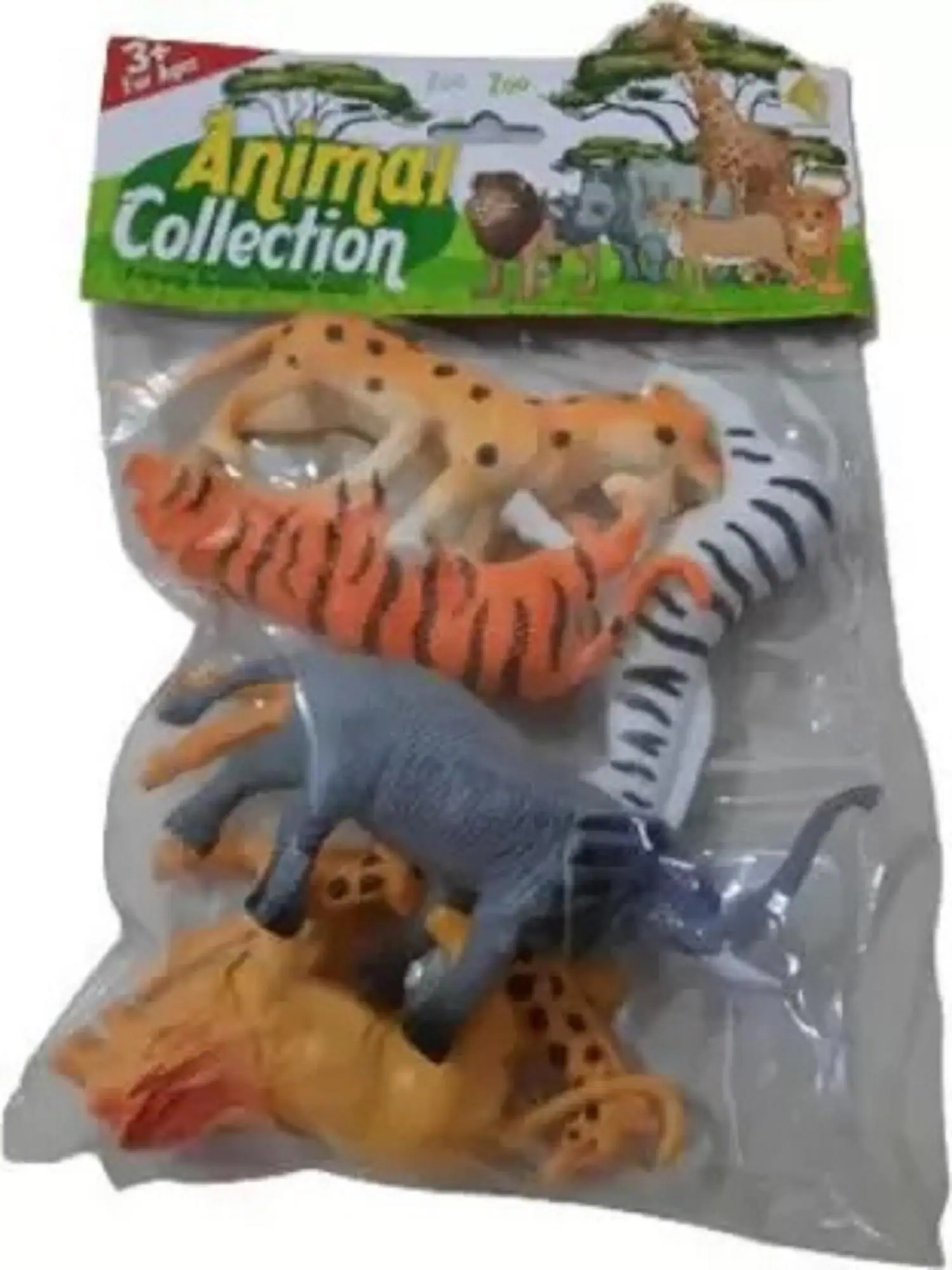 JGG JAIN GIFT GALLERY Zoo Animal Action Figure Plastic toy multicolor 6pc  set. - JioMart