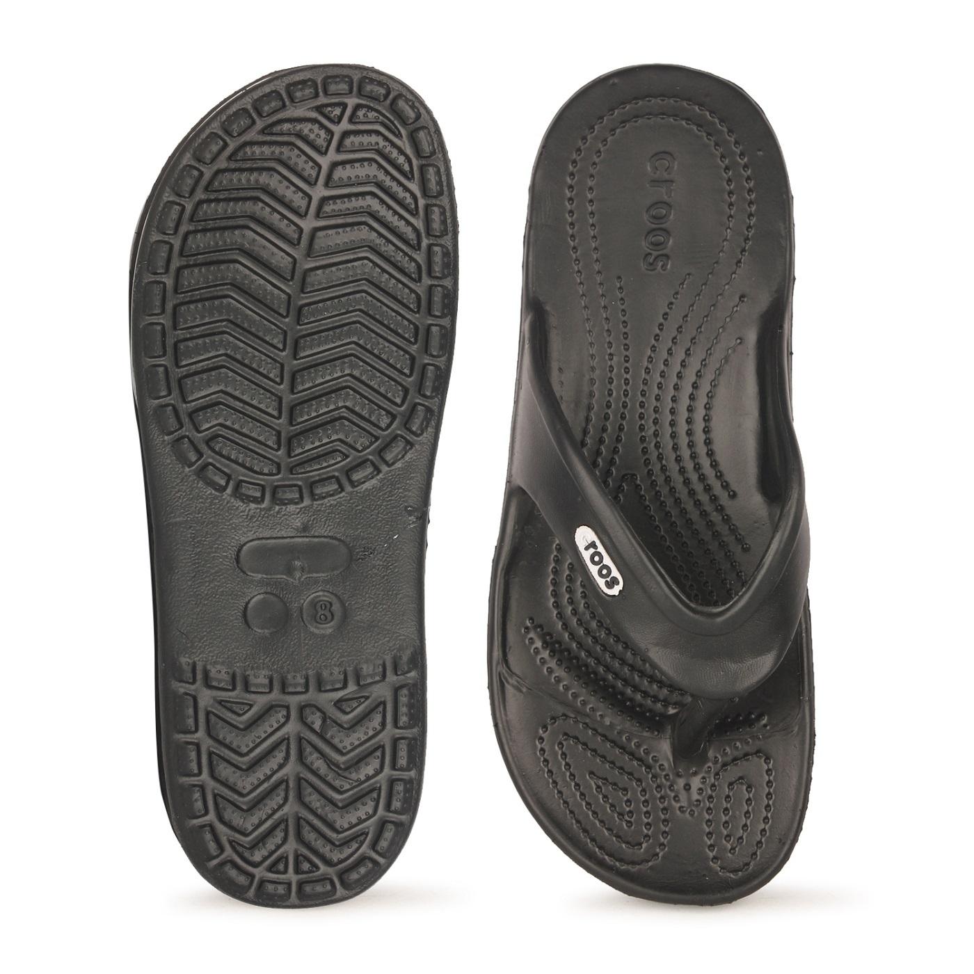 Buy Richale Cross T Shape Black Slipper Online at Best Prices in