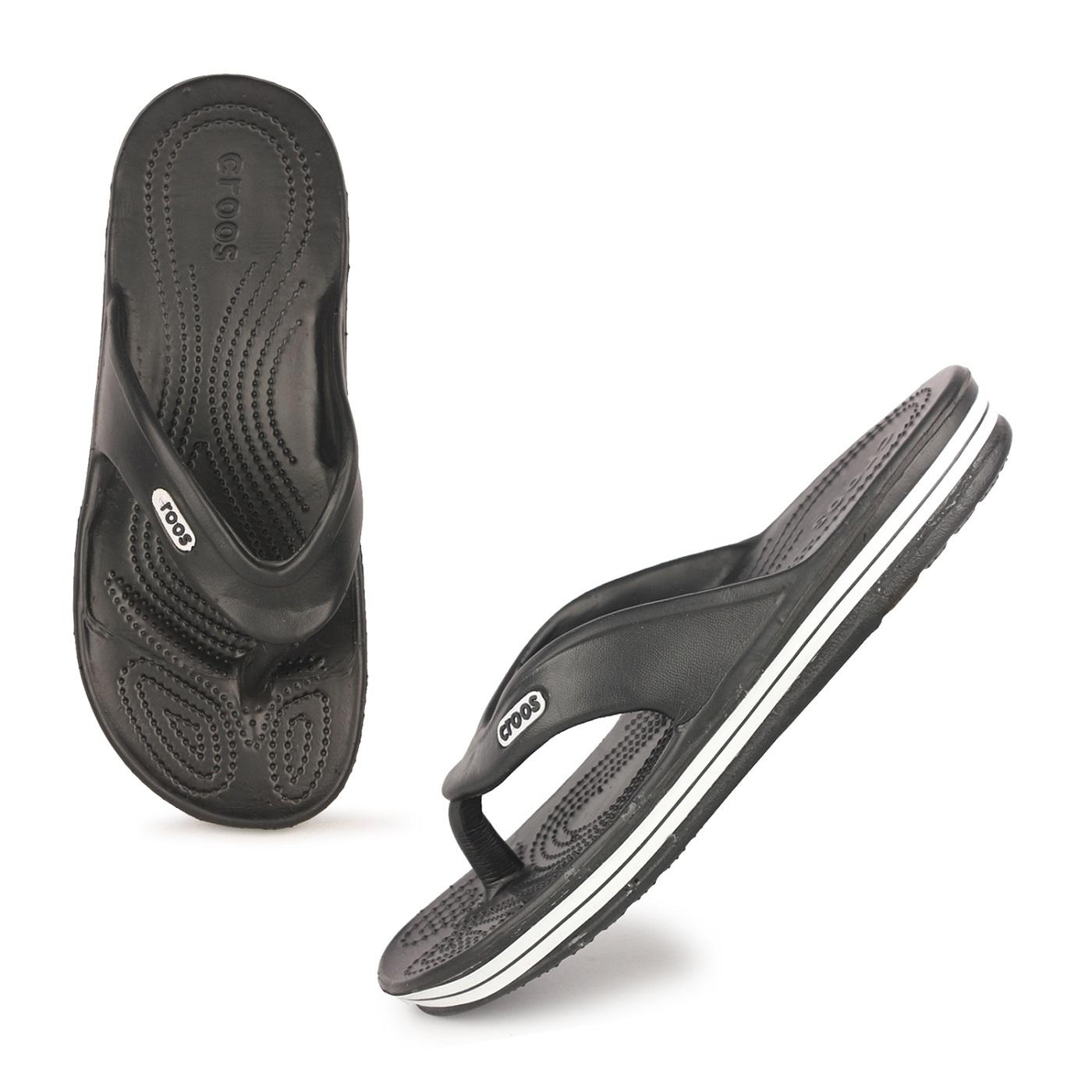 Buy Richale Cross T Shape Black Slipper Online at Best Prices in