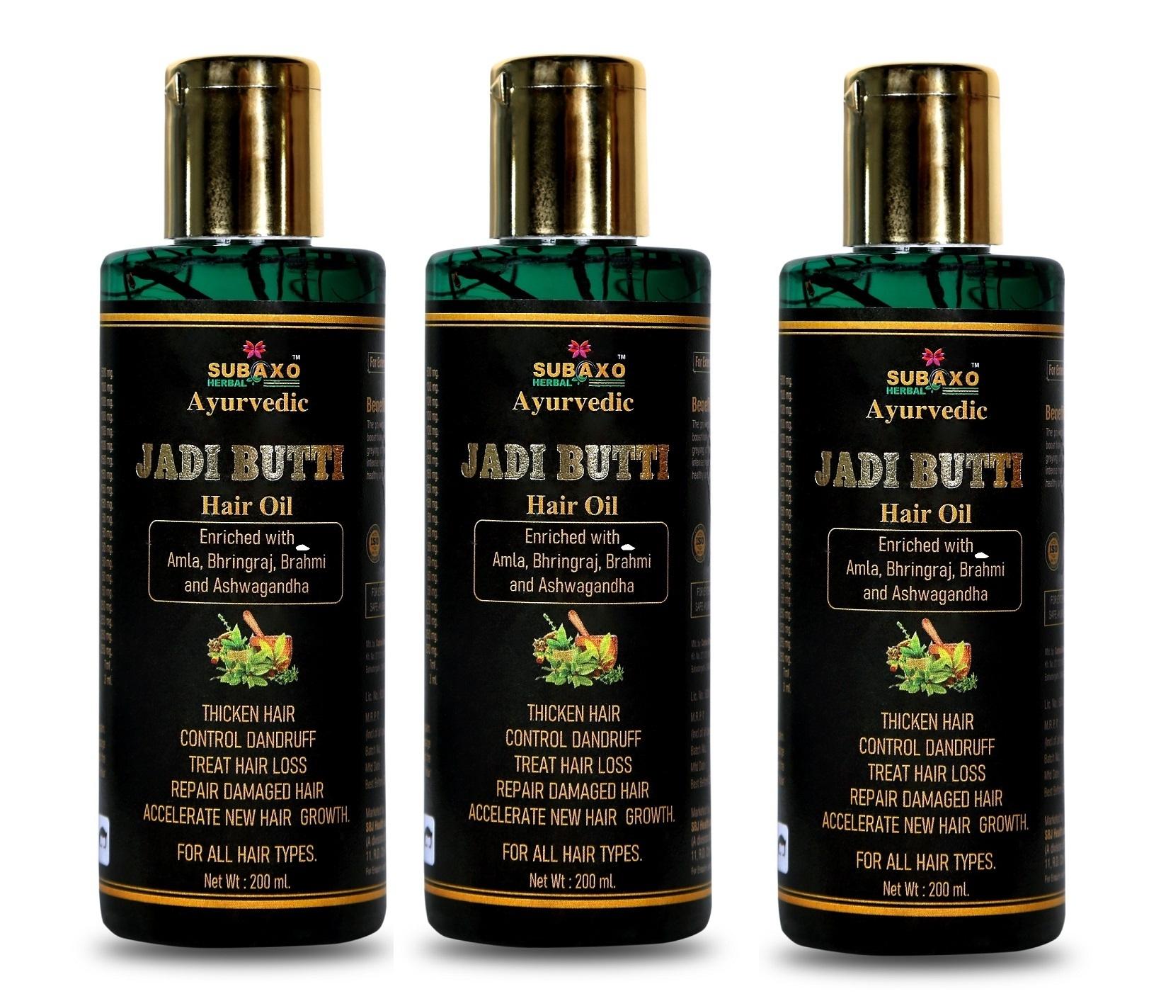 Subaxo Herbal Ayurvedic Jadi Buti Hair Oil | Reduce Hair Fall |Promotes Hair  Growth | 3 Pc- Each 200 ml - JioMart