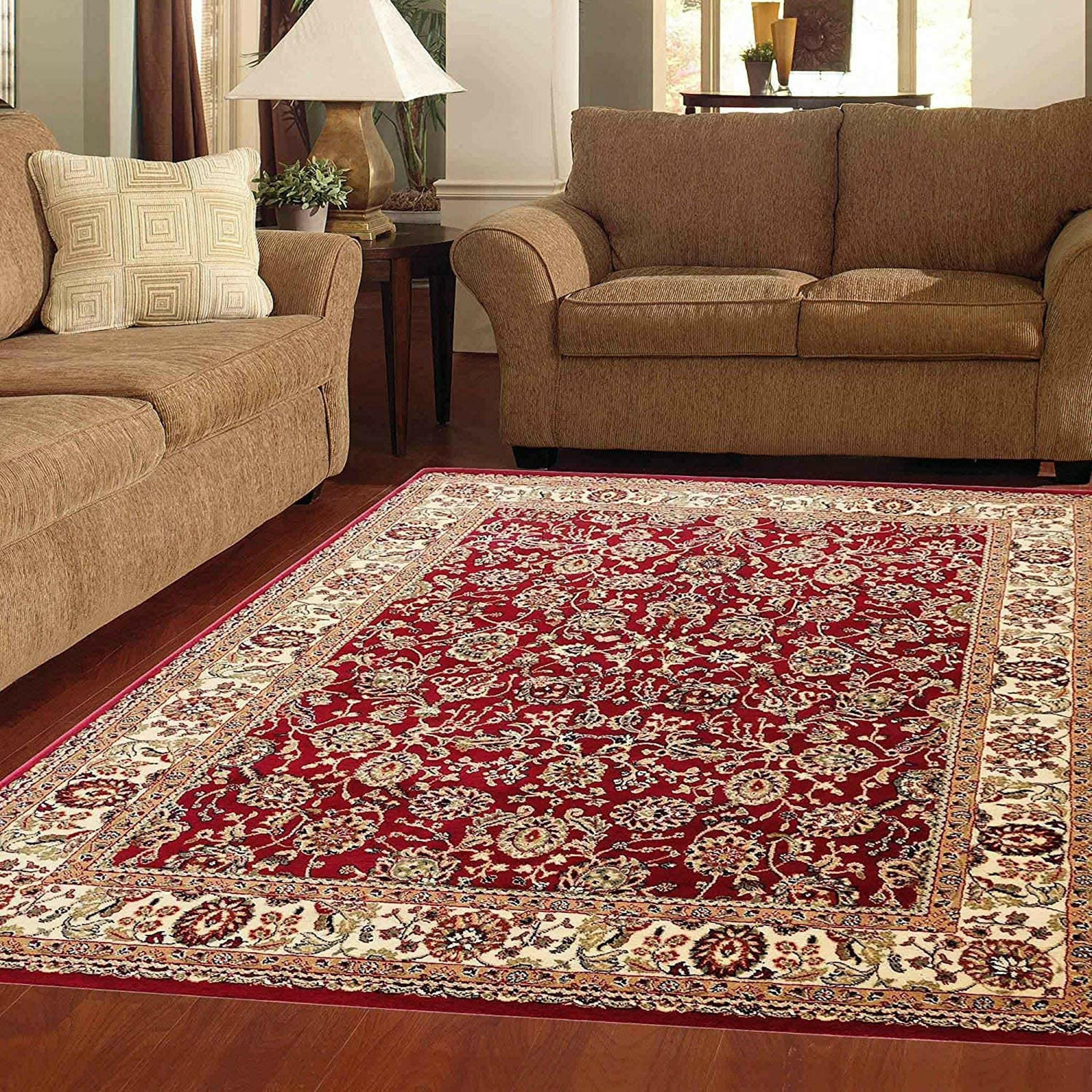 Buy Hitex Carpet Wool Maroon-Zx Living Room Persian Carpet - 8 X