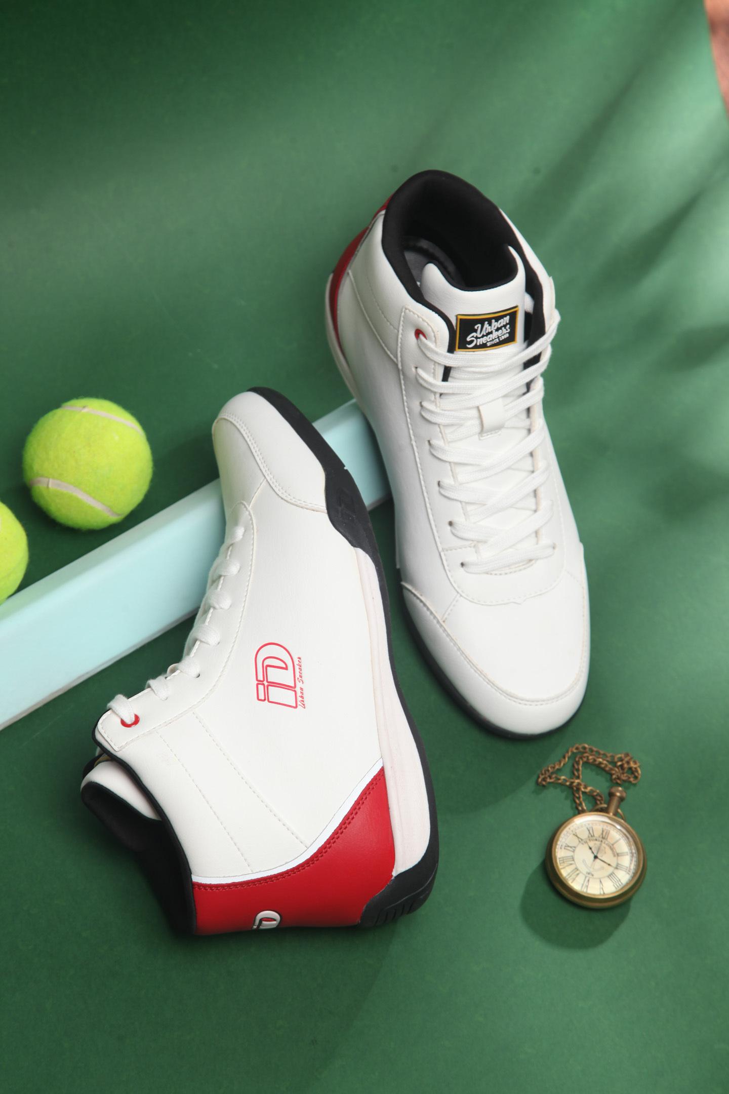 y☺︎ Buy iD Men's White Urban Casual Ankle Height Lace-Up Casual