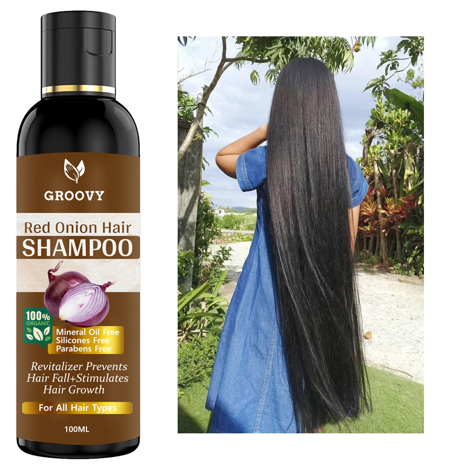 Groovy Onion Shampoo For Hair| Ayurvedic Bhringraj Onion Hair Shampoo | For  Men Women|100 ml Hair Shampoo 100 ml) - JioMart