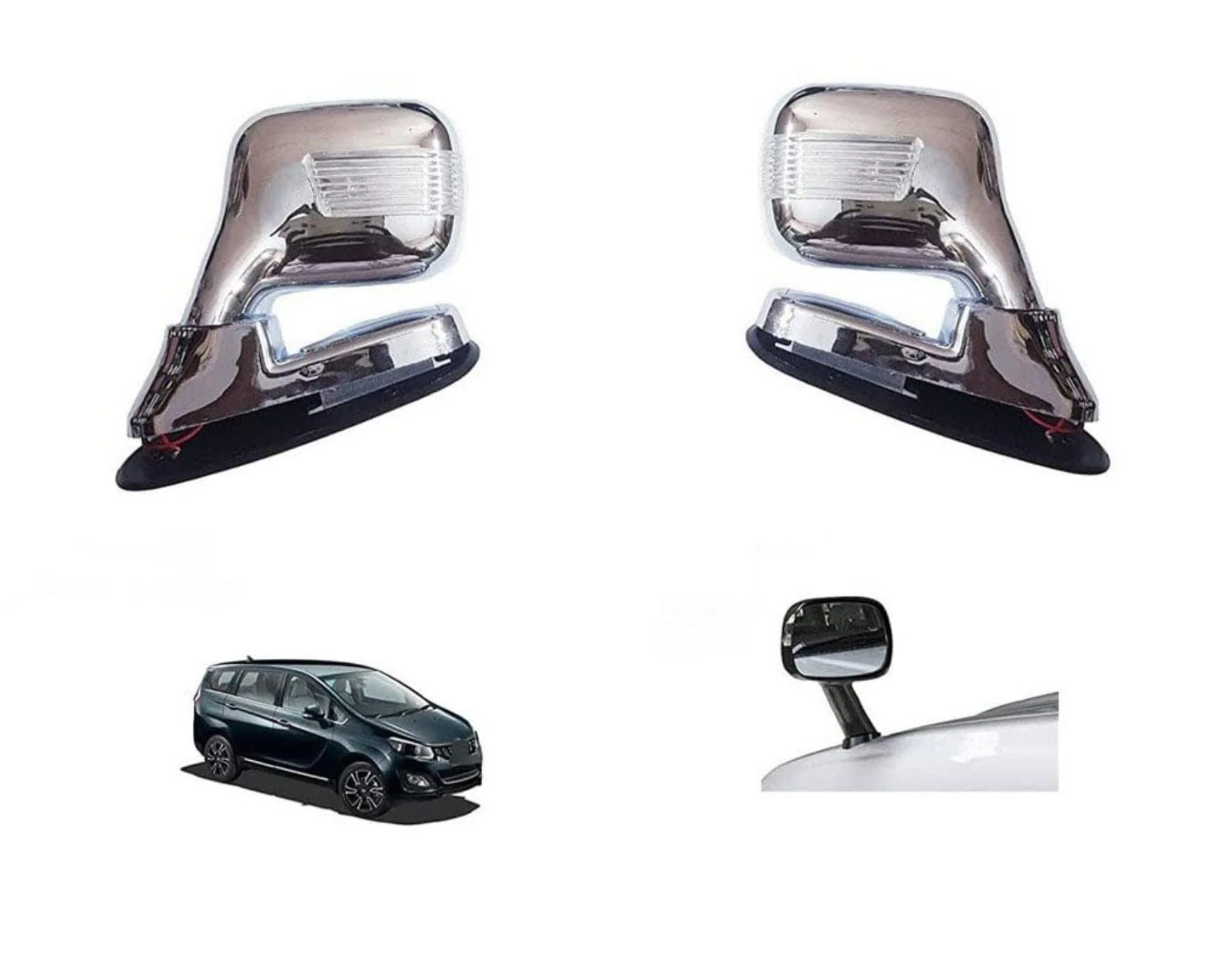 Buy DrivEscape Mahindra Marazzo Front Fender Chrome Bonnet Mirror
