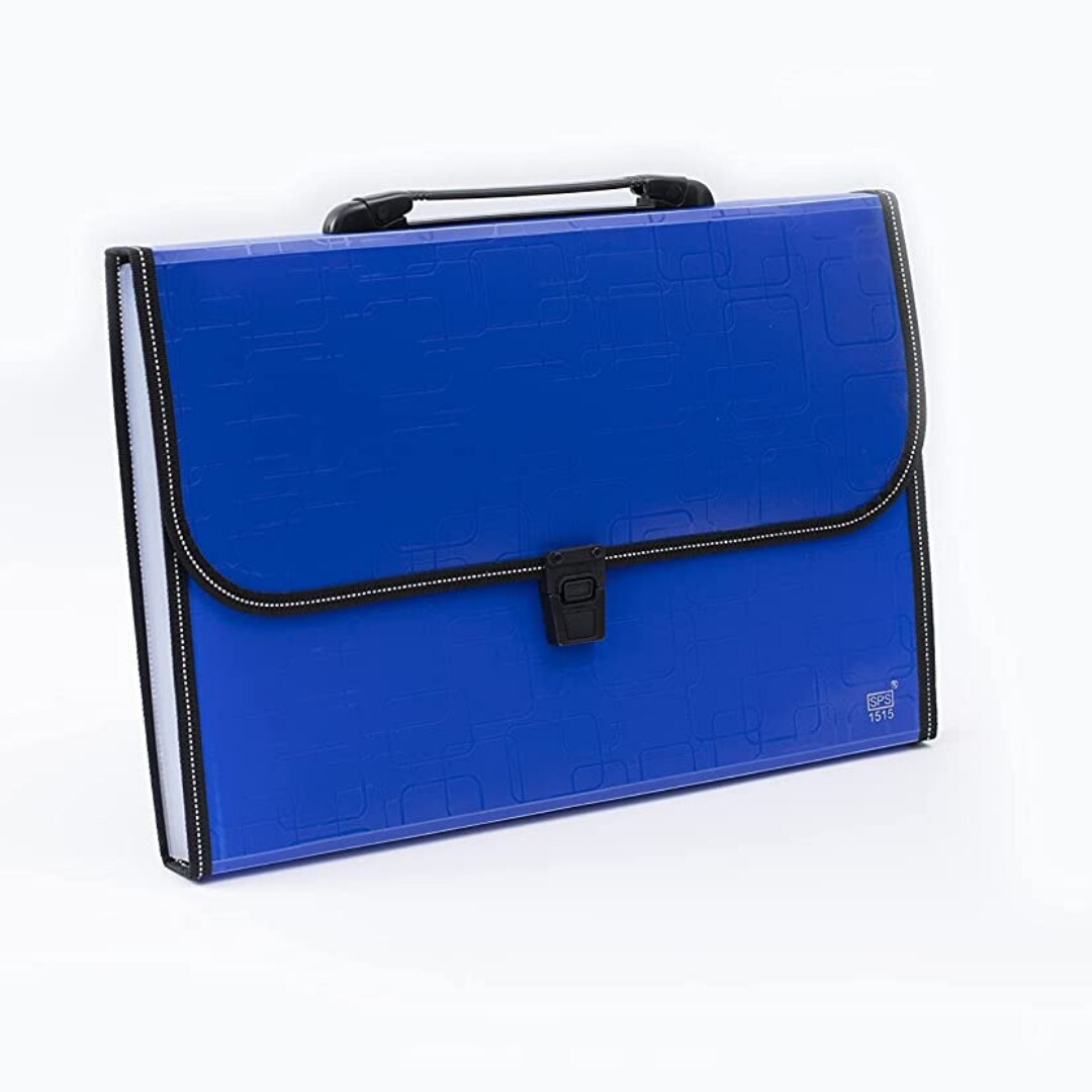 Portable Handbag Accordion Document Organiser File Bag for Bills and Valuables Storage Protection Blue 13 Pockets TIANSE Expanding A4 File Folder Document Bag 