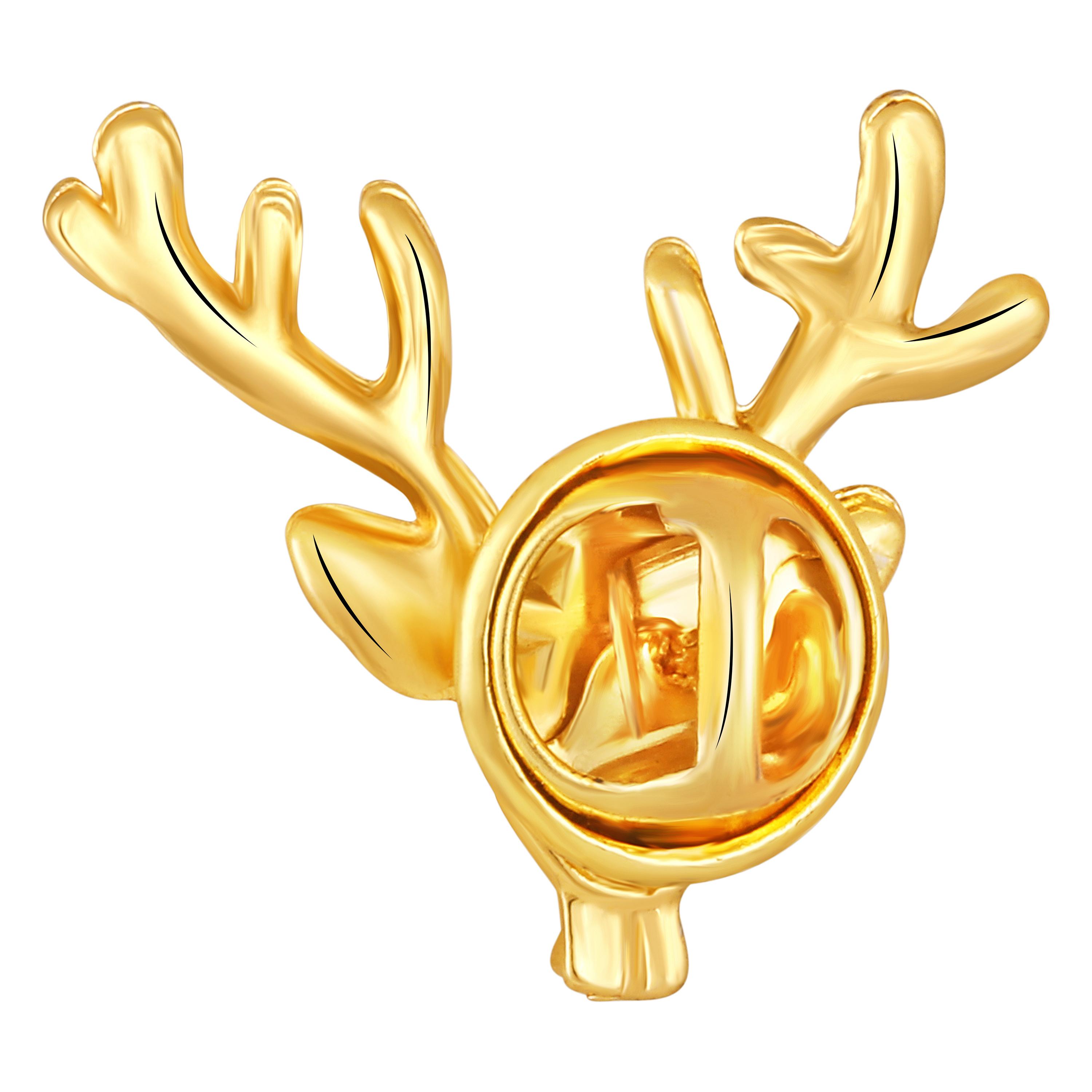Buy Mahi Deer-Face Shaped Brooch / Lapel Pin for Men and Women