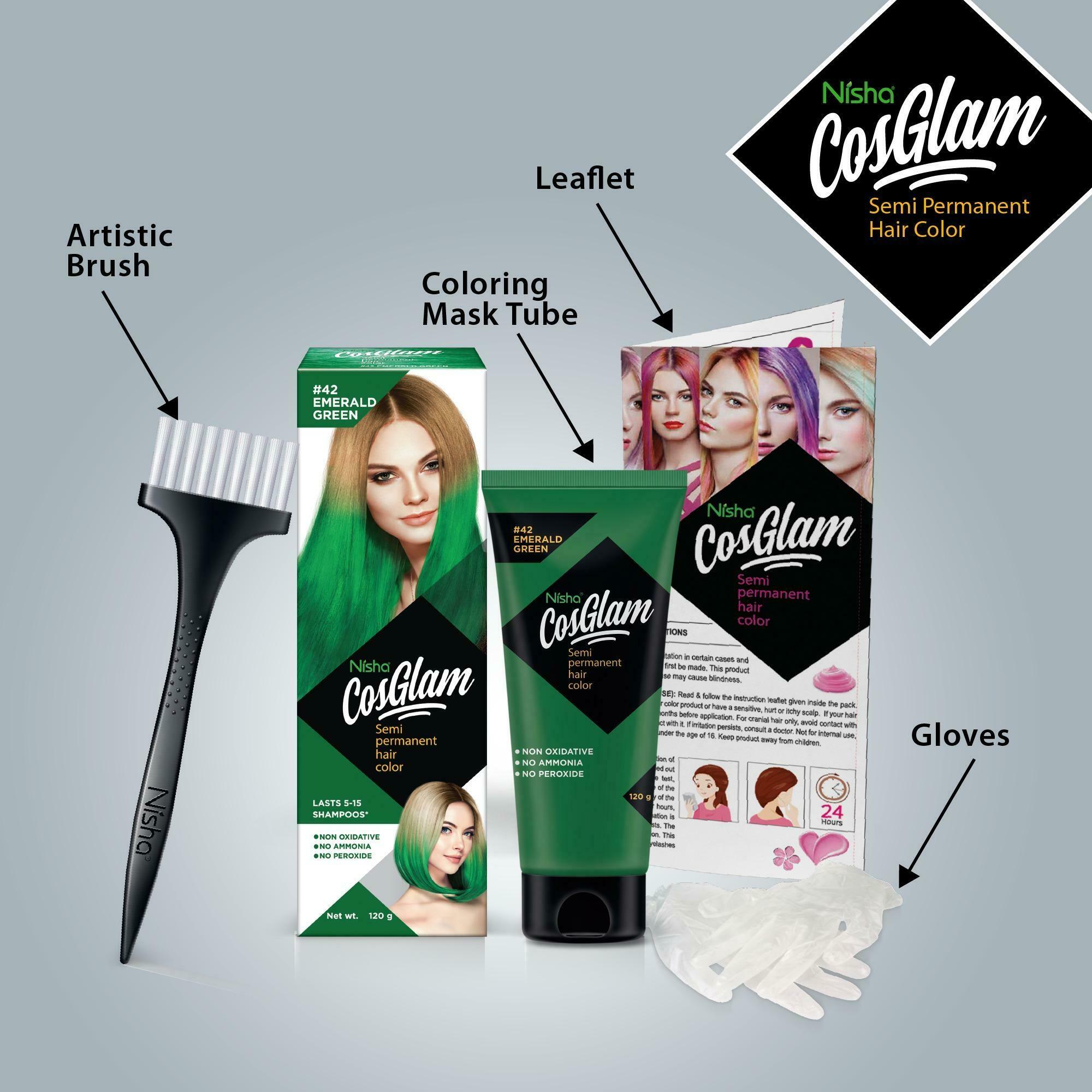 Buy Nisha Cosglam Semi Permanent Hair Color for Unisex, Infused