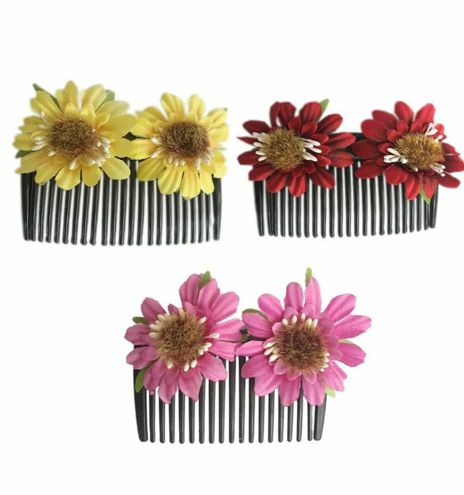 GADINFASHION Multicolor Womens Artificial Flower Juda Hair Accessories  (Pack of 3) - JioMart