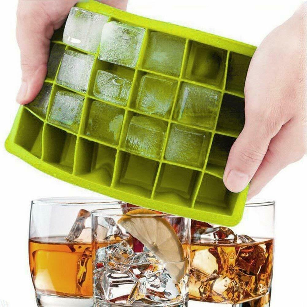 Kitchen Bar Party Drink Chocolate Mold Red + Blue + Black Hinxin3Pack160 Grid Mini Silicone Ice Cube Tray Flexible Stackable Mini Whiskey Juice Salad Ice Cube Mold . 