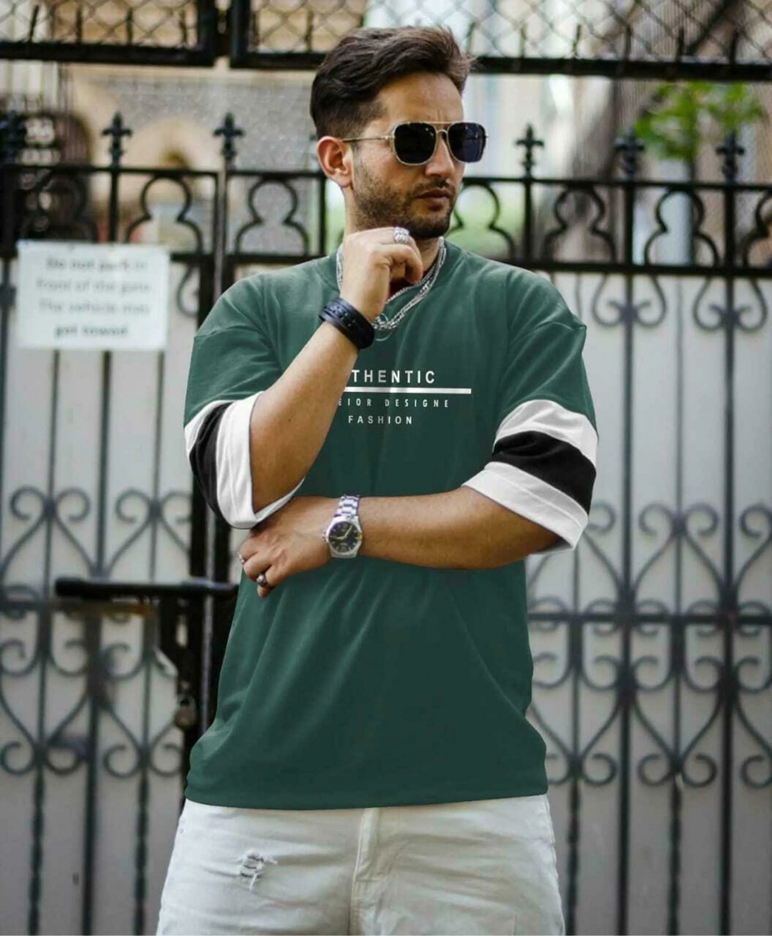 Buy Fionaa Trendz oversized tshirt for men Mint Green Printed