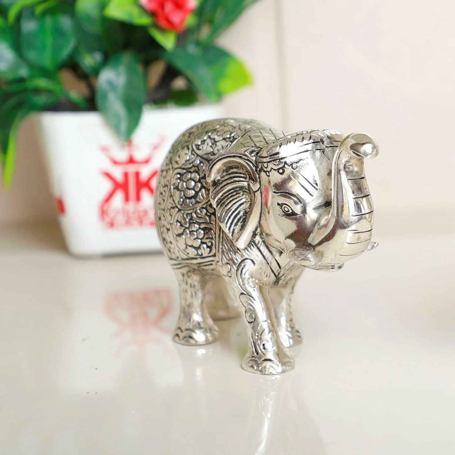 BLUE ELEPHANT KAID silver 廃番製品 Vintage Hand Blown Elephant