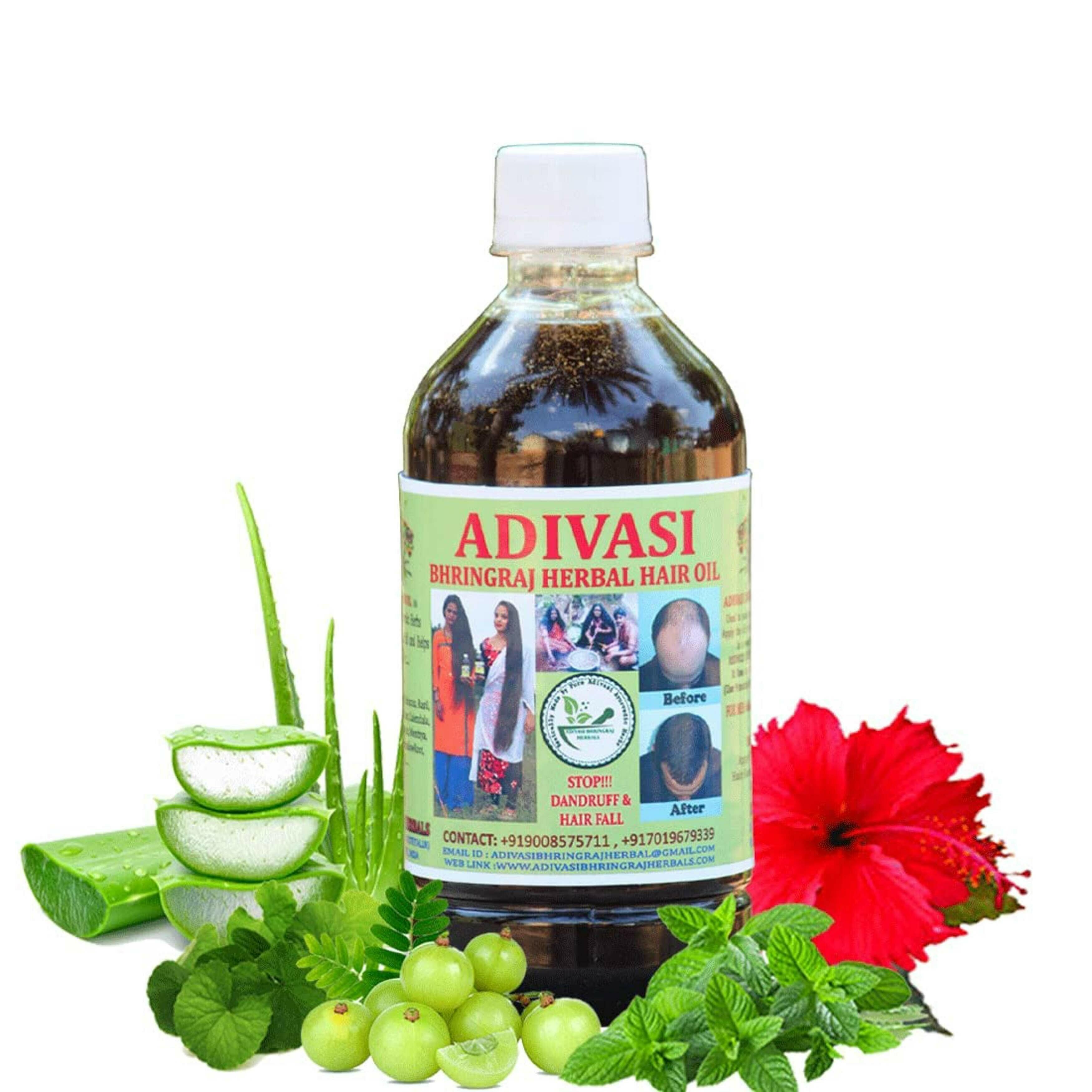 Adivasi Bhringraj Herbals Herbal Hair Oil, Anti-Dandruff Paraben Free - 250  ml - JioMart