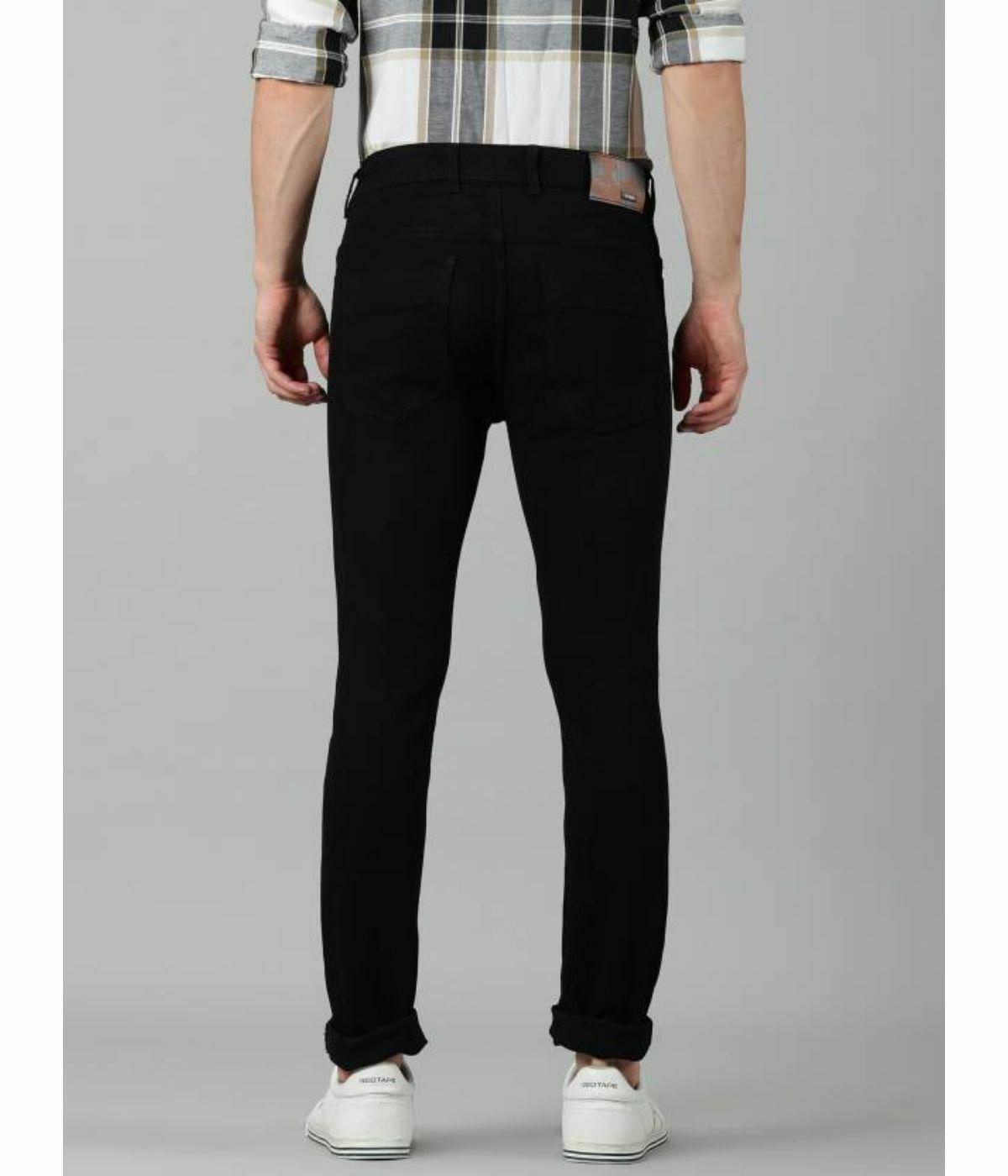 Buy 18 Edition Men Regular Mid Rise Black Denim Jeans 34 Online at