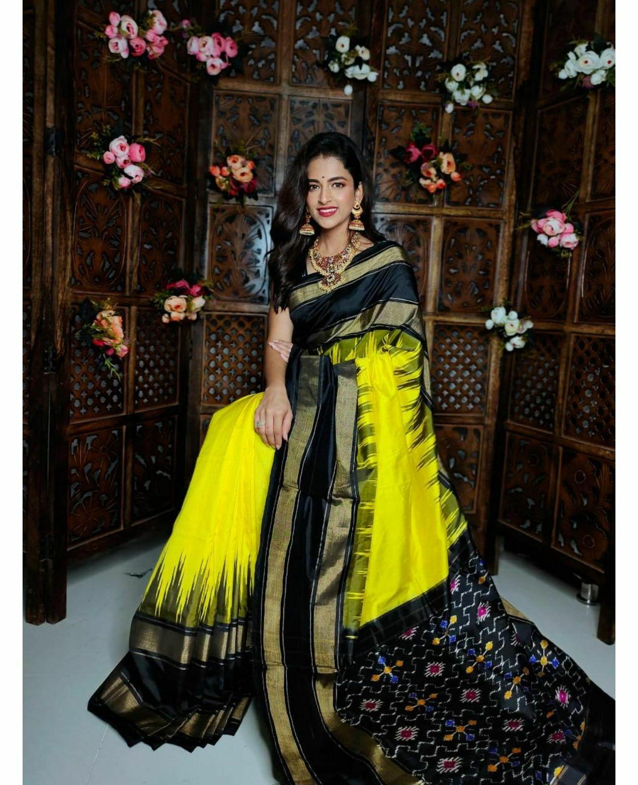 Exclusive Dhonekhali Saree For Women And Girls Cotton In White And Black  Yellow Combination Best Quality For Everyday Use