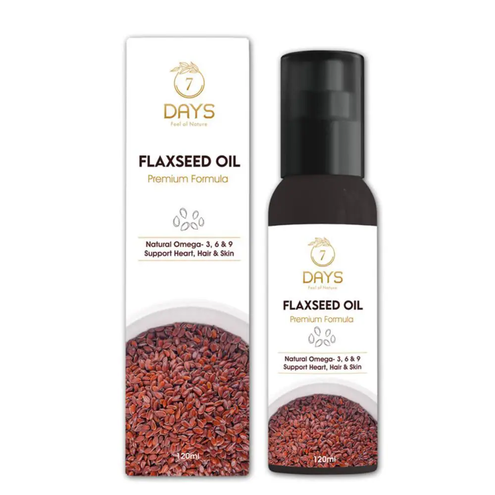 7 Days Flaxseed Oil (Cold Pressed) For Skin| Hair & Nails Growth- 120ml -  JioMart