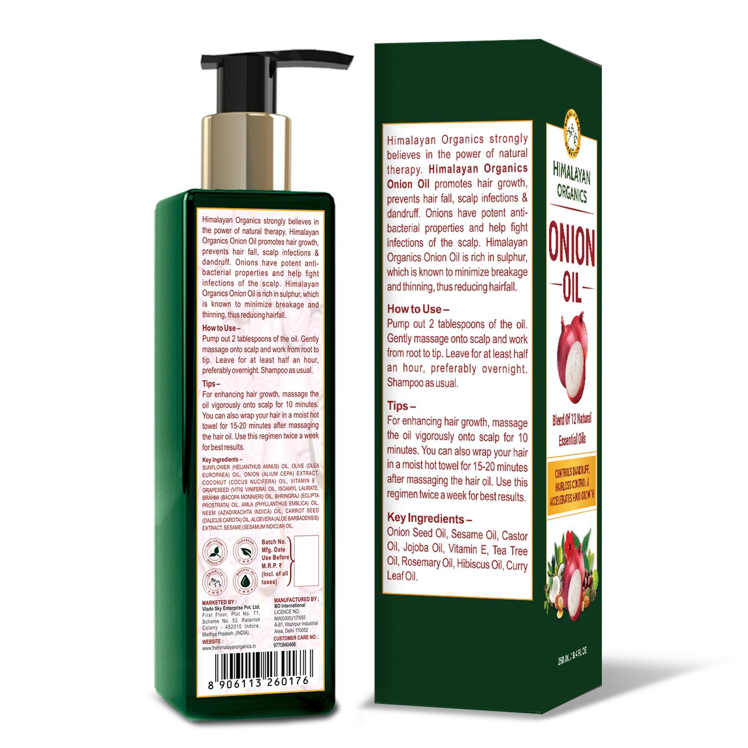 Himalayan Organics Onion Hair Oil - Controls Hair Fall - Promotes Hair  Growth - No Mineral Oils & Silicones, 250 ml - JioMart