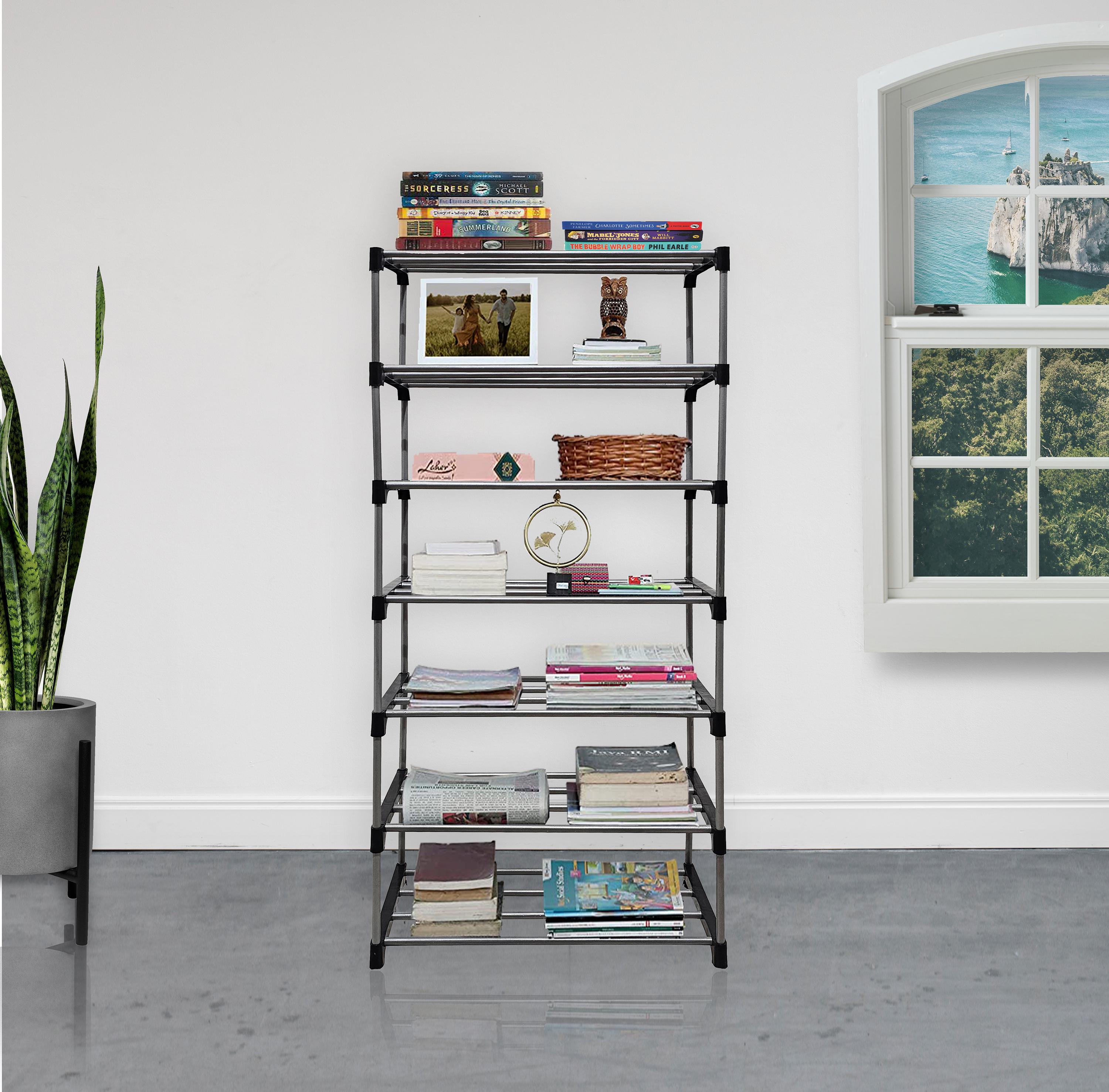 ②WWW_RACK WHAT WE WANT Buy RAXON WORLD 7-Tier Open Book Rack for Books, Footwear, Clothes