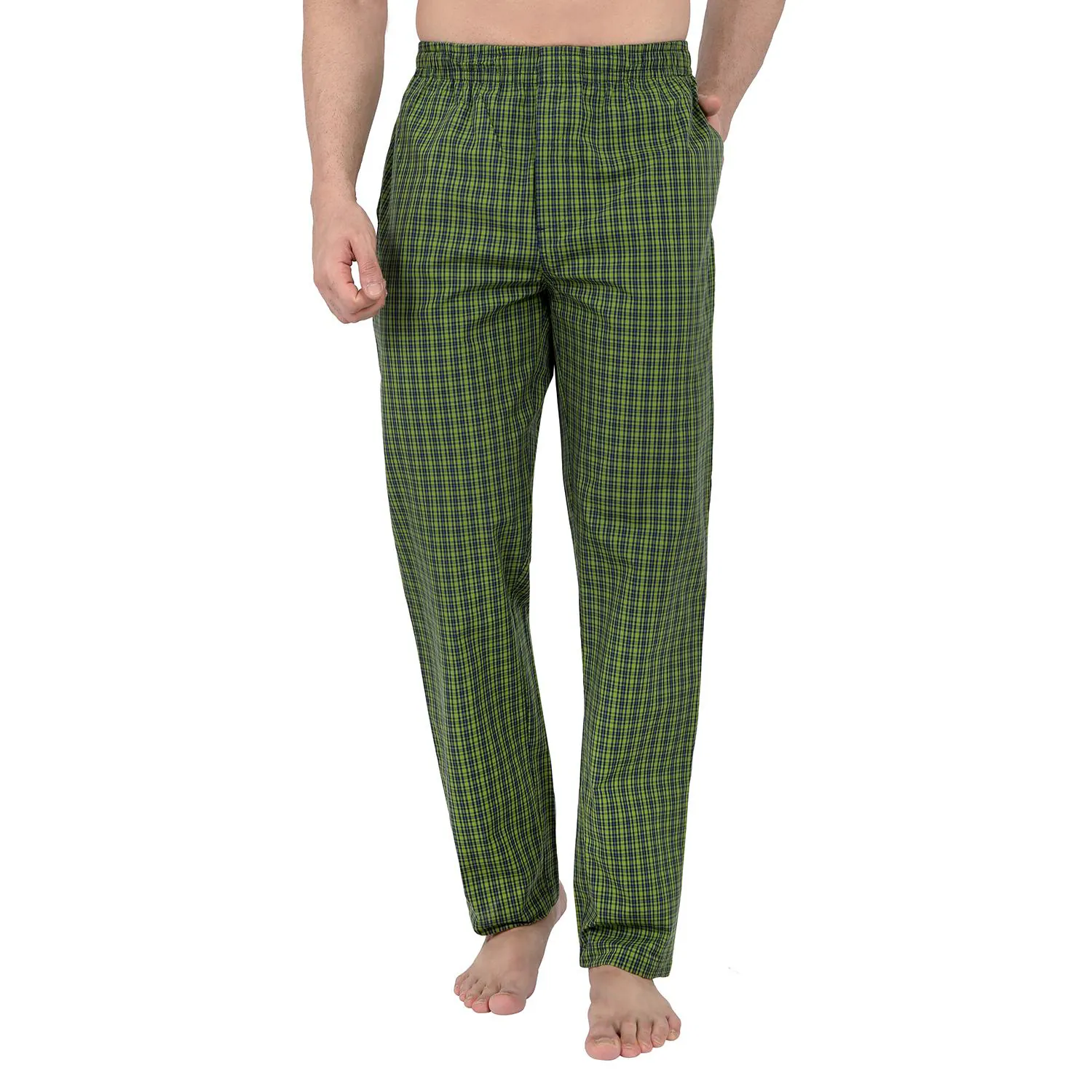 Bintangor Men's Sleep Pajama Pants 100% Cotton Knit Elastic Waistband Lounge Wear Long 