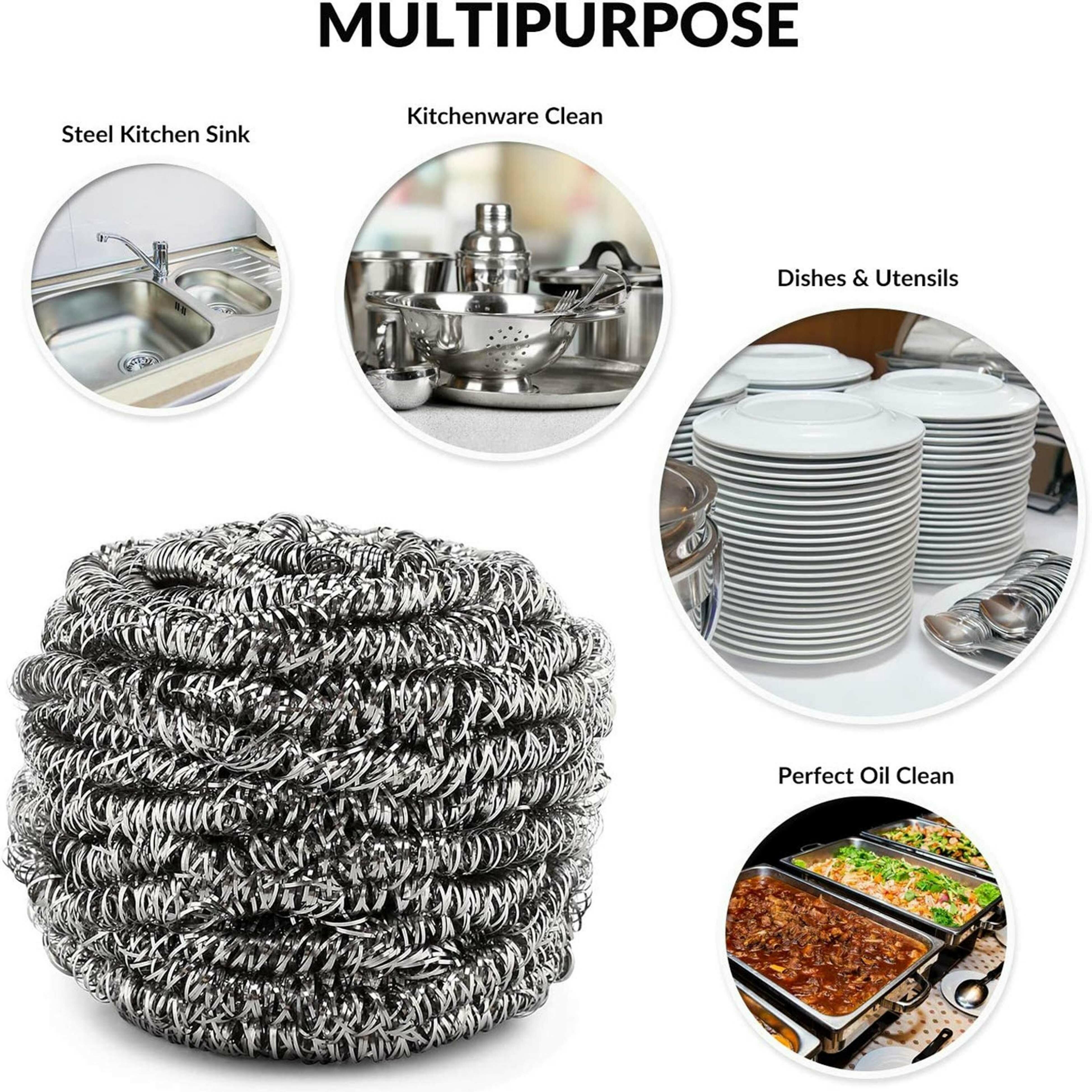 Buy TruVeli Stainless Steel Sponges Scrubbers Pad For