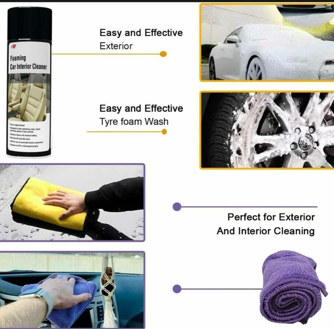 Premium Photo | Foam and detergent washing using brush inside handle of car  door car detailing service worker in cleaning service wash leather interior  of clients auto