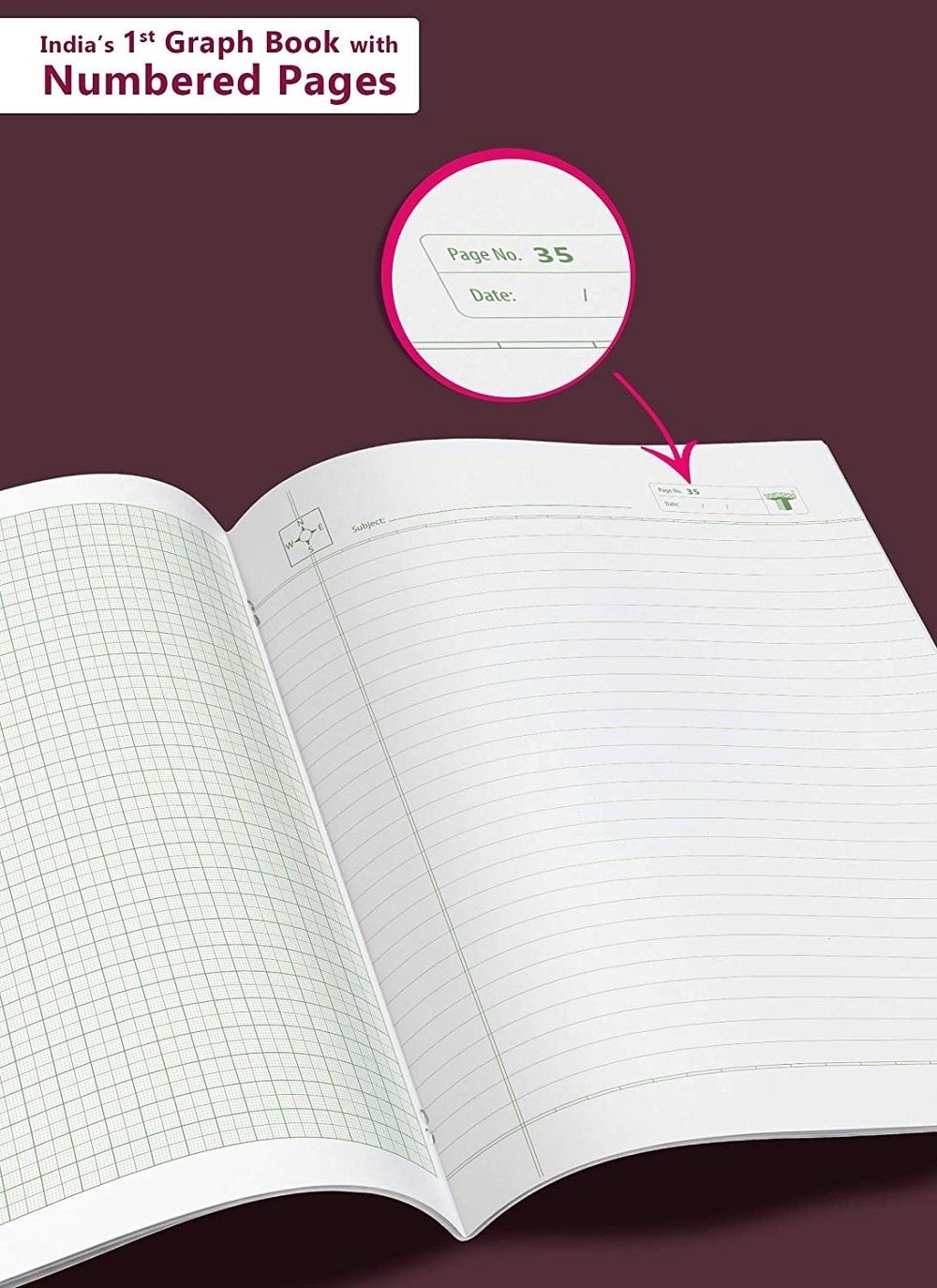 Buy Graph Book | 56 Pages | 21.5 cms x 28.5 cms | Pack of 18