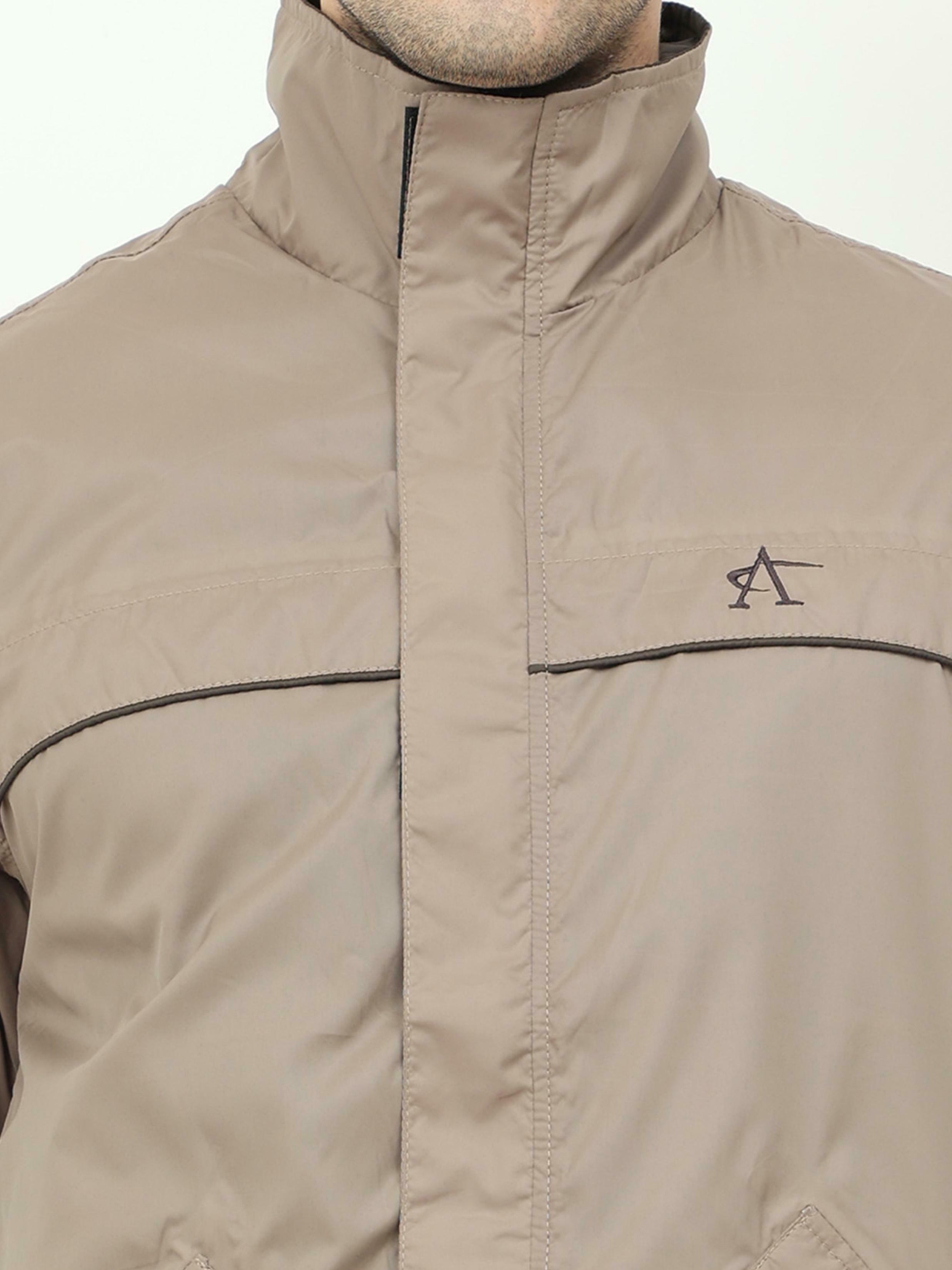 Buy Arcticplus Men Beige Solid Nylon Casual Jacket (L) Online at