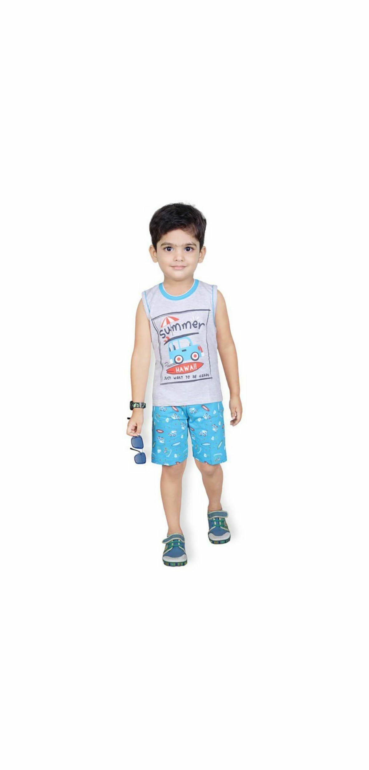 Crazy Toonz Boy Red Solid, Animal Print Pure Cotton T-Shirt And Shorts Set  | Kids Wear| Sets| Boys Fashion - JioMart