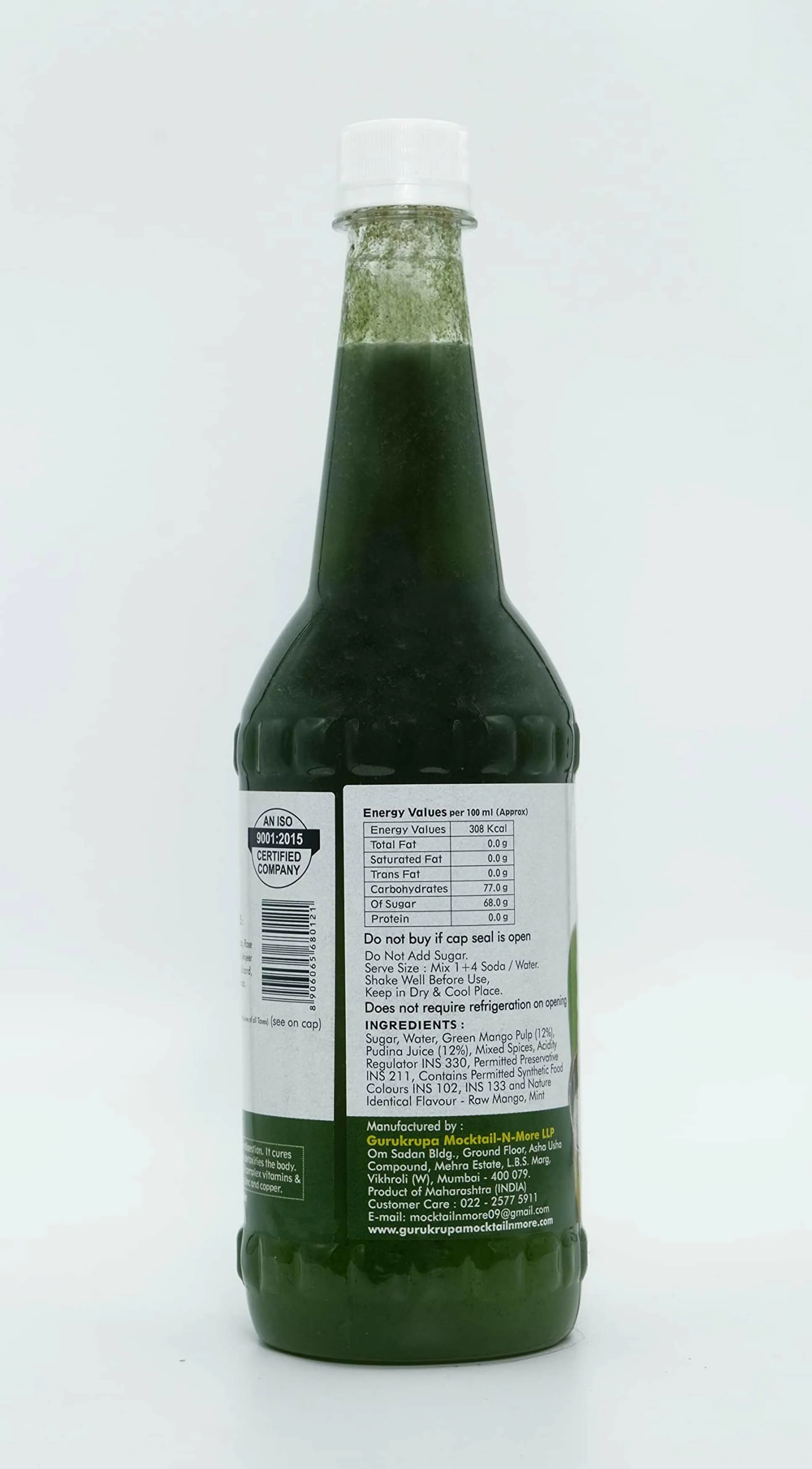 Buy Rk Home Made Natural Syrup Real Keri Pudina Crush Syrup, 750