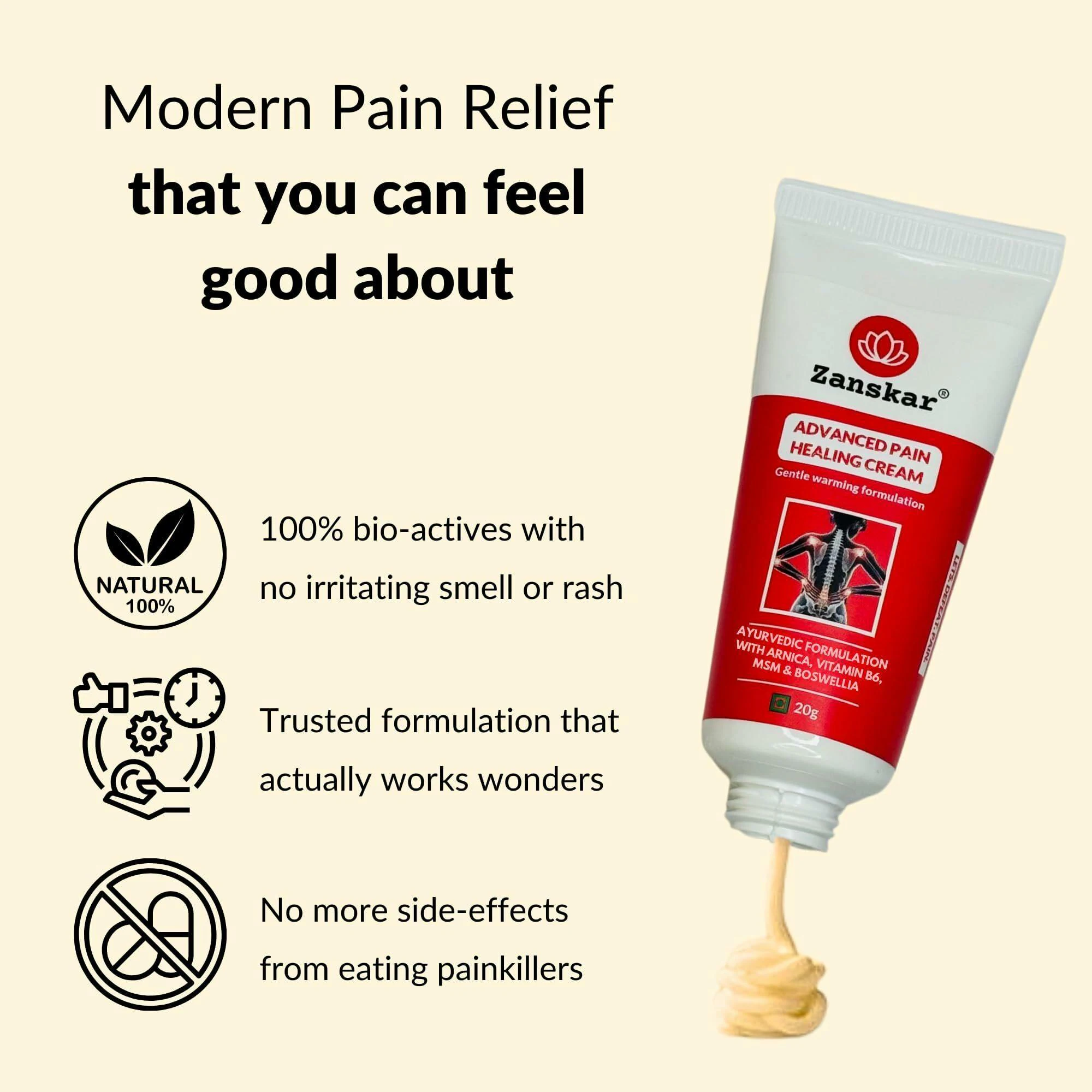 Buy Zanskar Advanced Pain Healing Cream | Deep Relief from Back