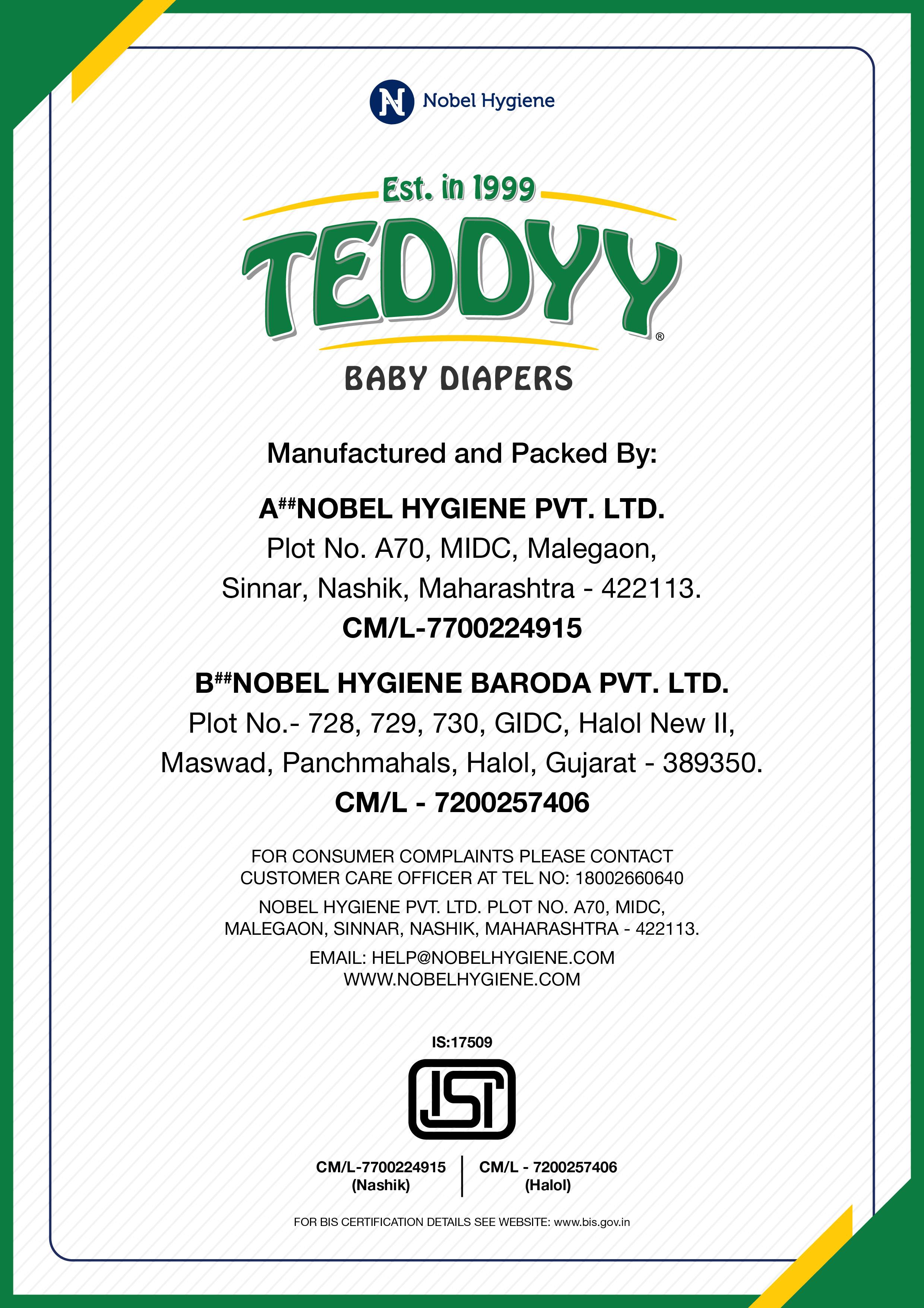 Buy Teddyy Easy Extra Large (XL) Size - 34 diapers| Pack of 1 |(9