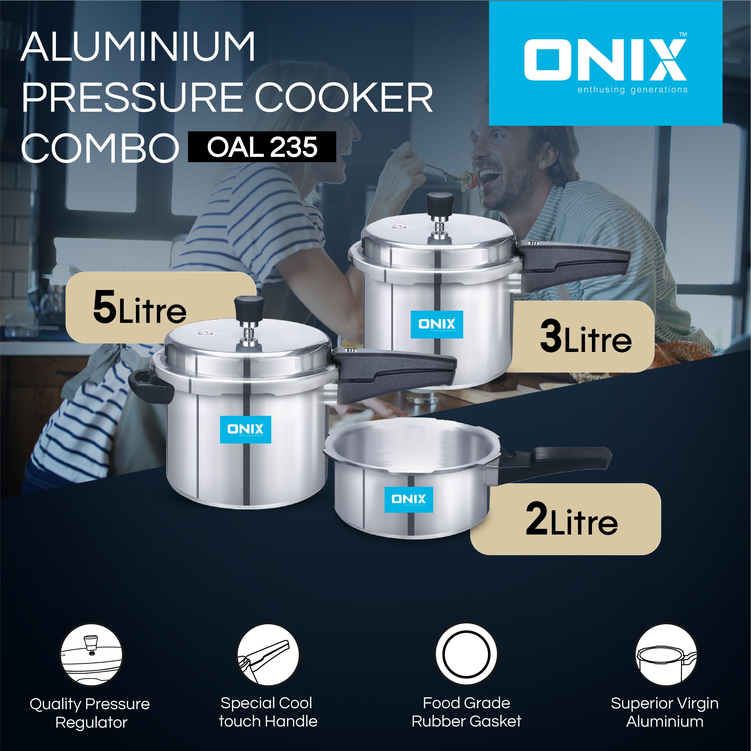 Buy Onix PLEASURE OAL235 2L, 3L & 5L Virgin Aluminium Induction
