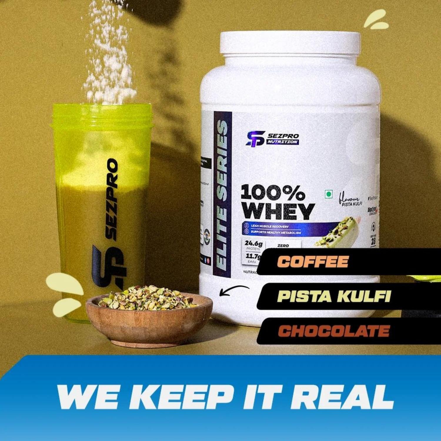 Buy Sezpro Nutrition 100% Whey Protein Powder | 28 Servings | 24.6