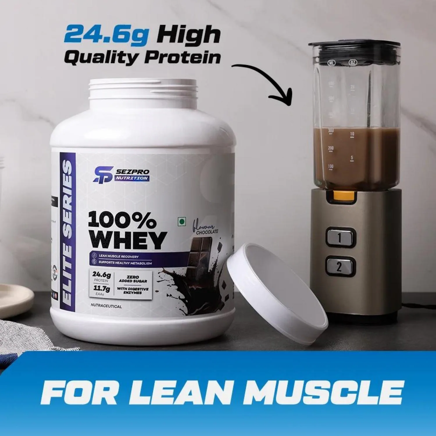 protein Buy Sezpro Nutrition 100% Whey Protein Powder | 28 Servings | 24.6