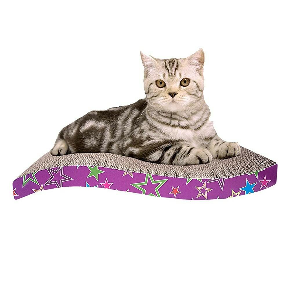 pets at play Cat Kitten Cardboard Corrugated Scratcher Scratching Pad Board Mat With Cat Nip 