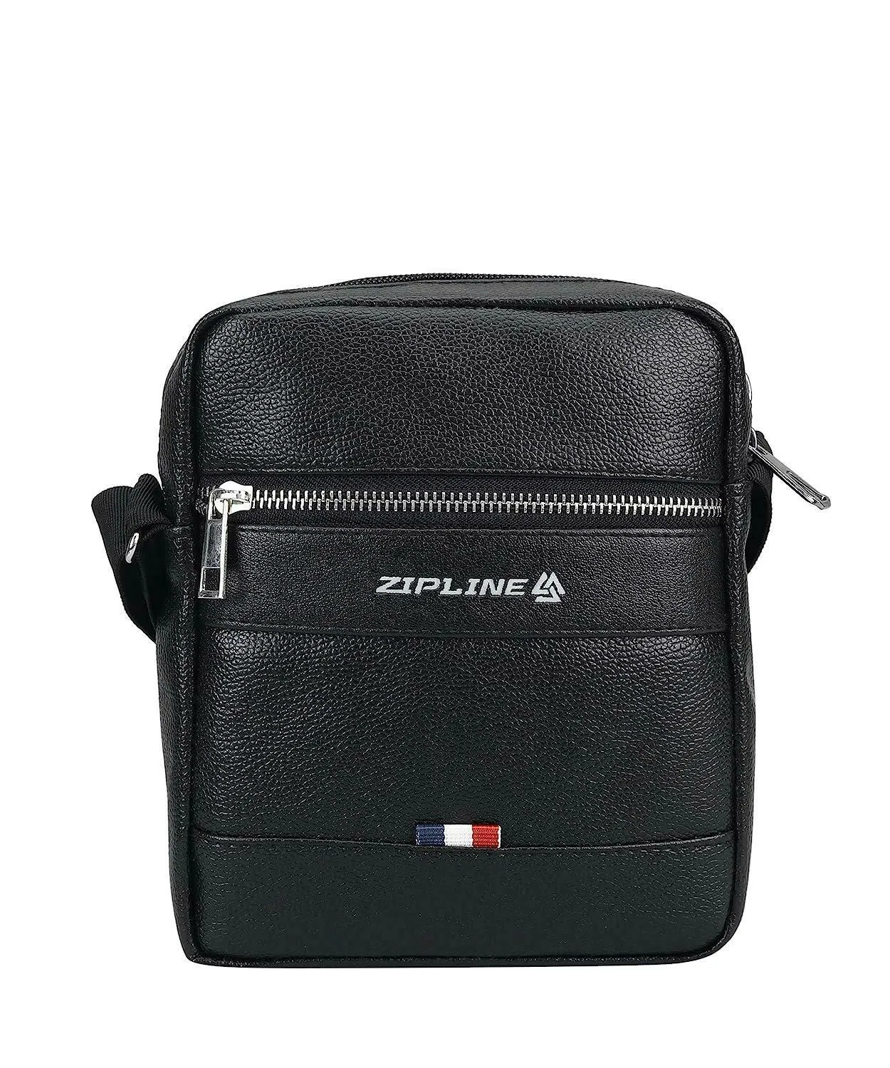 【本日お値下中】chiiiibag W-zip One Shoulder Buy Zipline Store Black Cross Body Travel Office Business