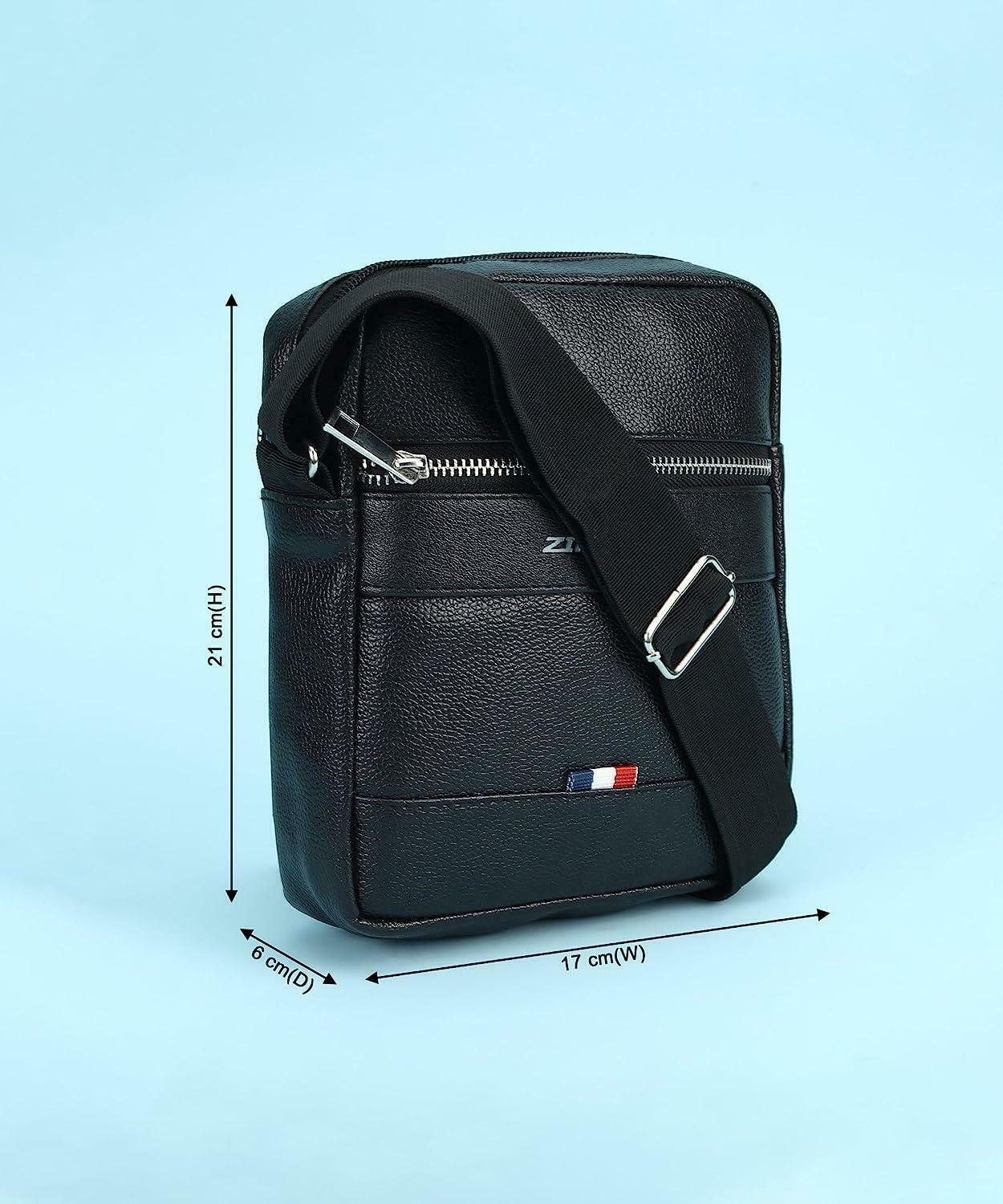 【本日お値下中】chiiiibag W-zip One Shoulder Buy Zipline Store Black Cross Body Travel Office Business