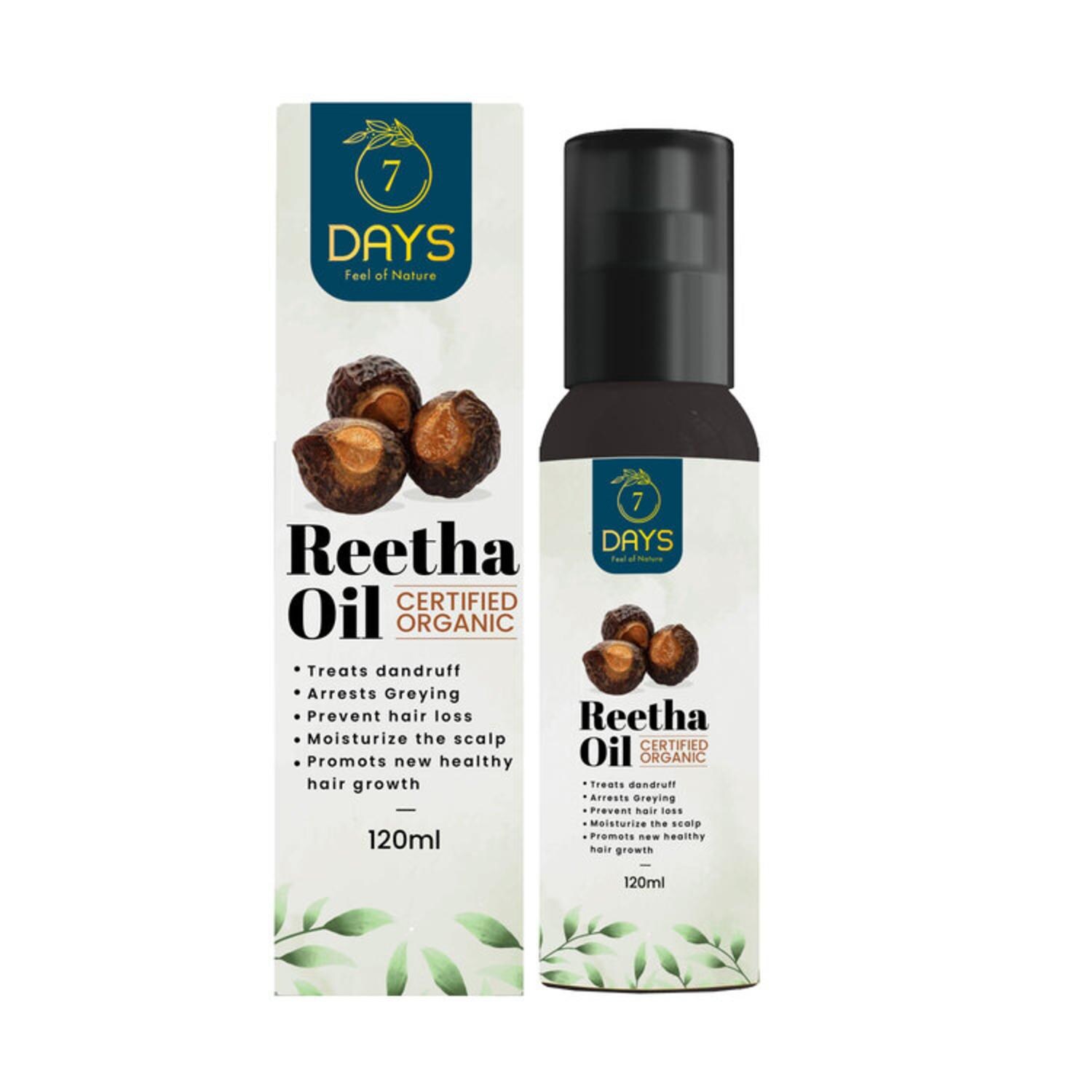 7 Days Pure Reetha Oil for hair regrowth hair fall control & dandruff  control Hair Oil 120 ml - JioMart