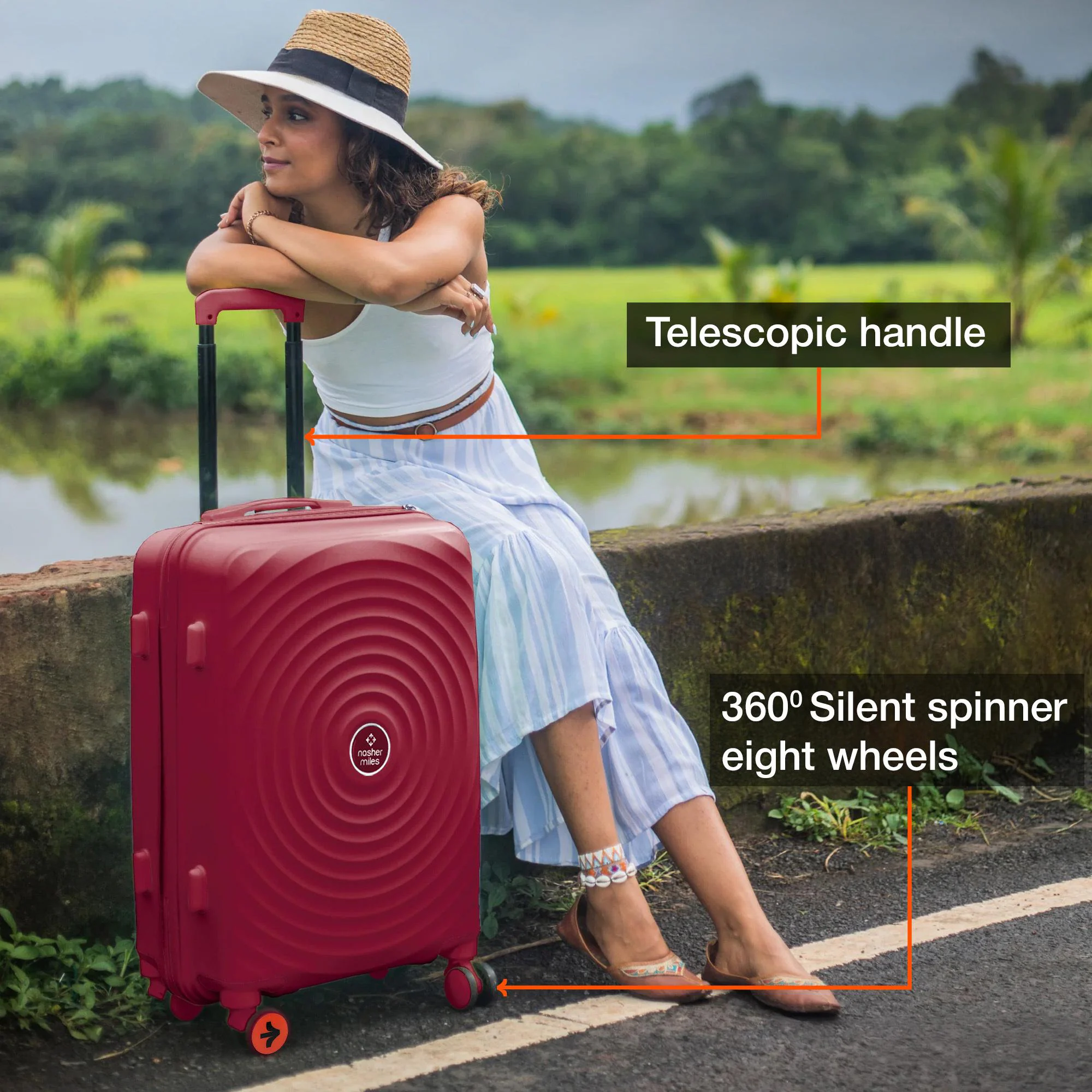 Buy Nasher Miles Goa Hard-Sided Polypropylene Check-in Luggage 28