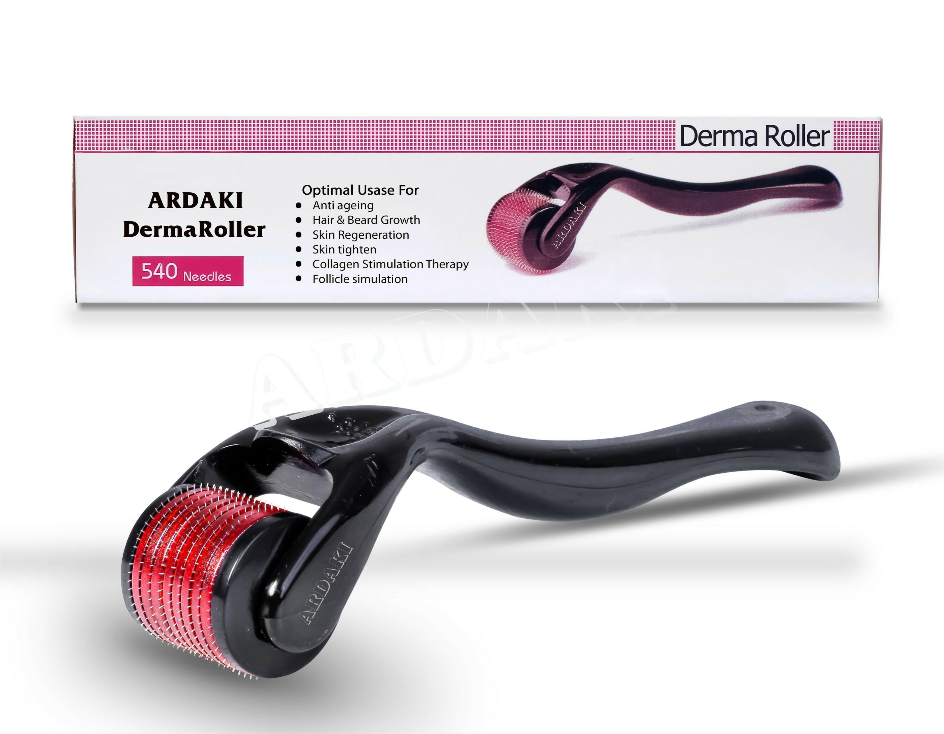 ARDAKI Derma Roller 540 Titanium Alloy Micro Needles Hair & Beard Growth  Roller - JioMart