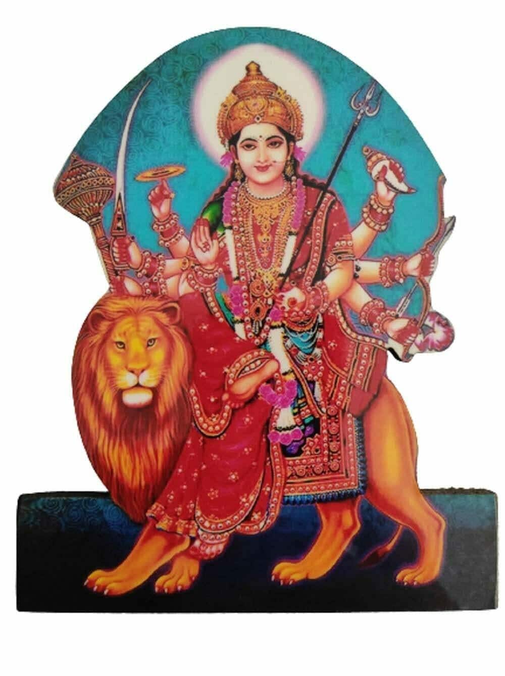 Vils Goddess Durga Devi Wood & Plastic Photo Frame Cutout with ...