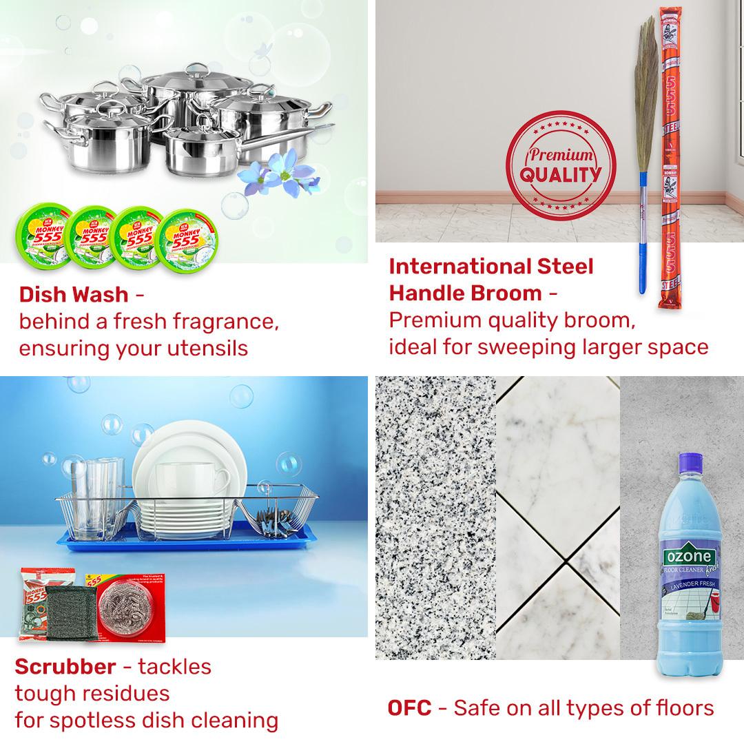 Buy Monkey 555 Kitchen Cleaning Set Online at Best Prices in India