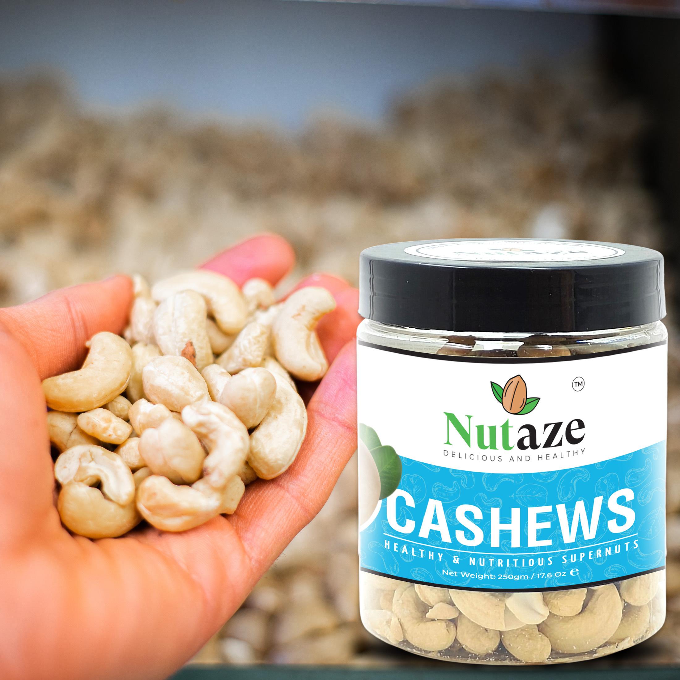 Buy Nutaze Premium Cashews (Kaju) 250g | Rare Indian Cashews | 100