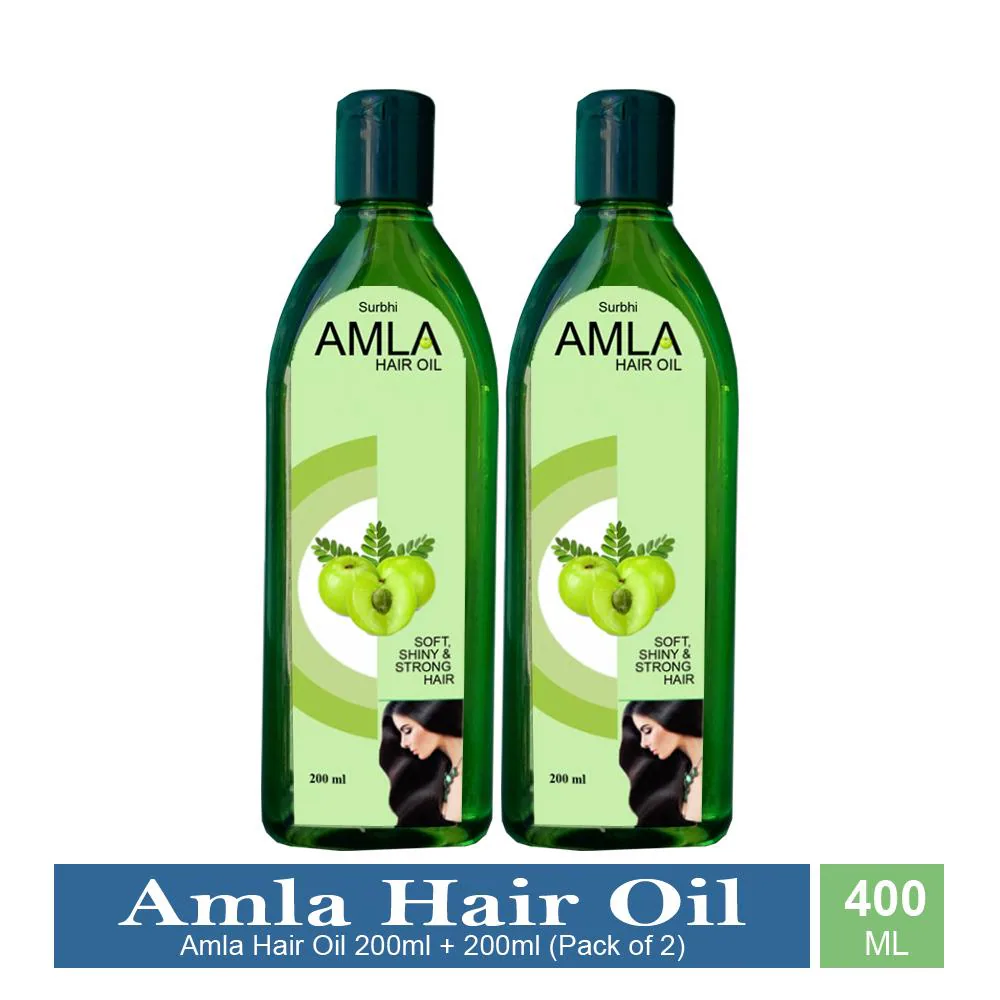 SURBHI Amla Hair Oil - Cold Pressed Indian Gooseberry Oil, No Mineral Oil,  No Silicones - 400ml - JioMart