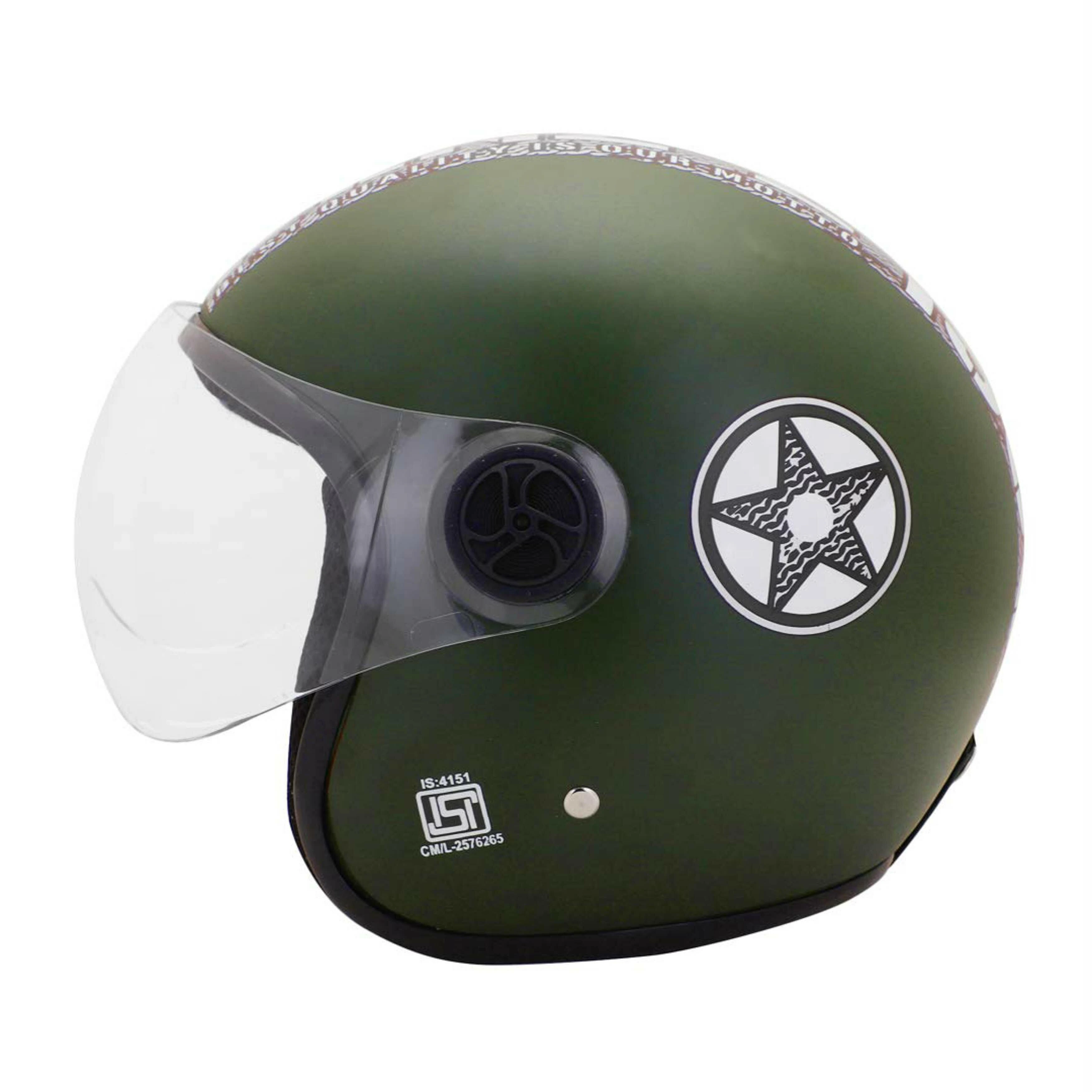 Buy Sage Square Guardian Cruiser Open face Helmet (ISI Certified