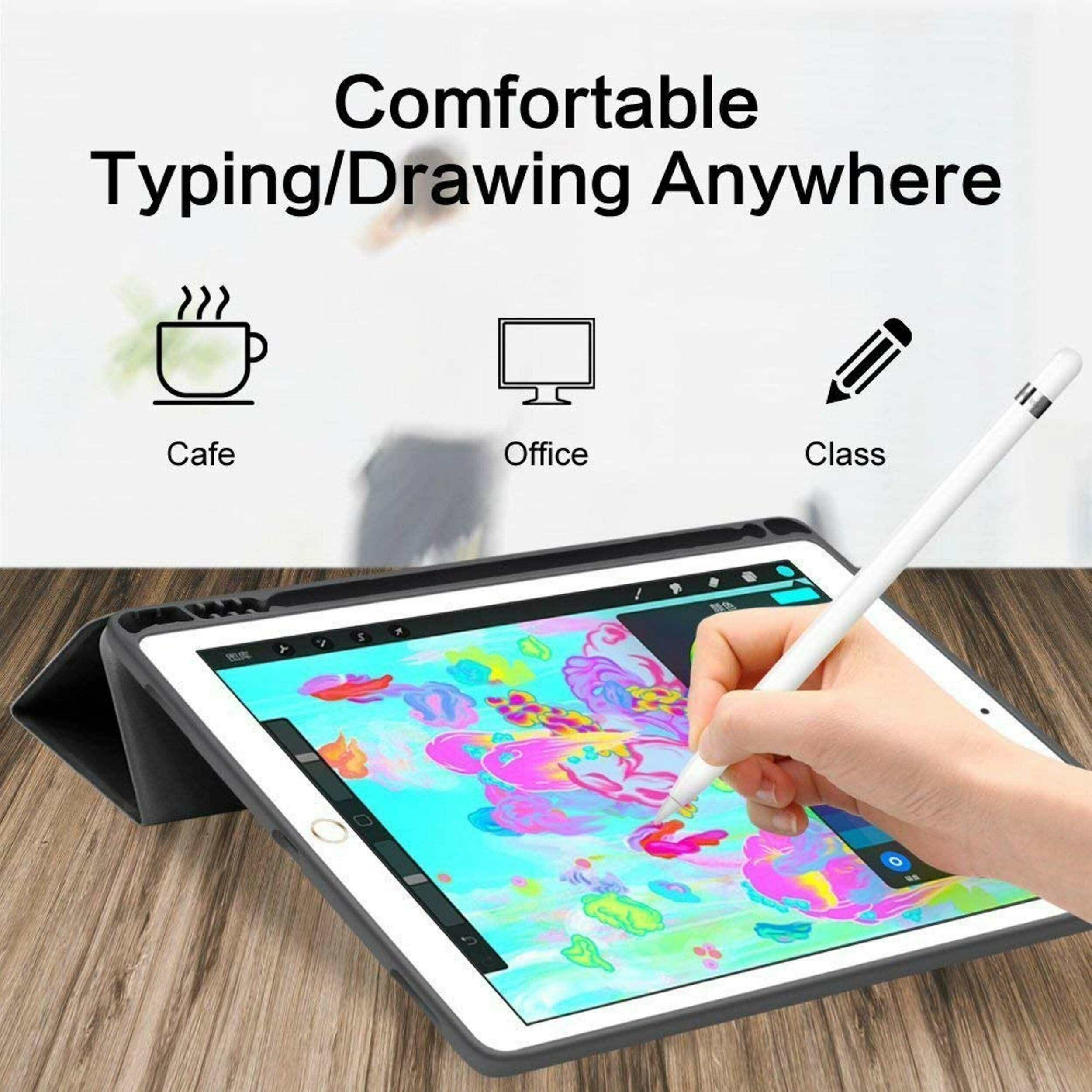 iPadアクセサリー iPad 10.2(gen9)+Apple Pencil+smart cover Buy ProElite Smart PU Flip Case Cover for Apple iPad 10.2