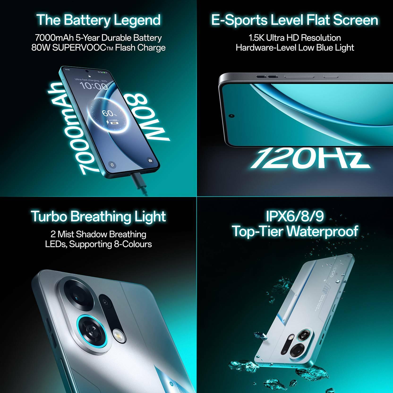 Buy Oppo K13 Turbo Pro 5G, 12GB Ram, 256GB Storage, Silver Knight